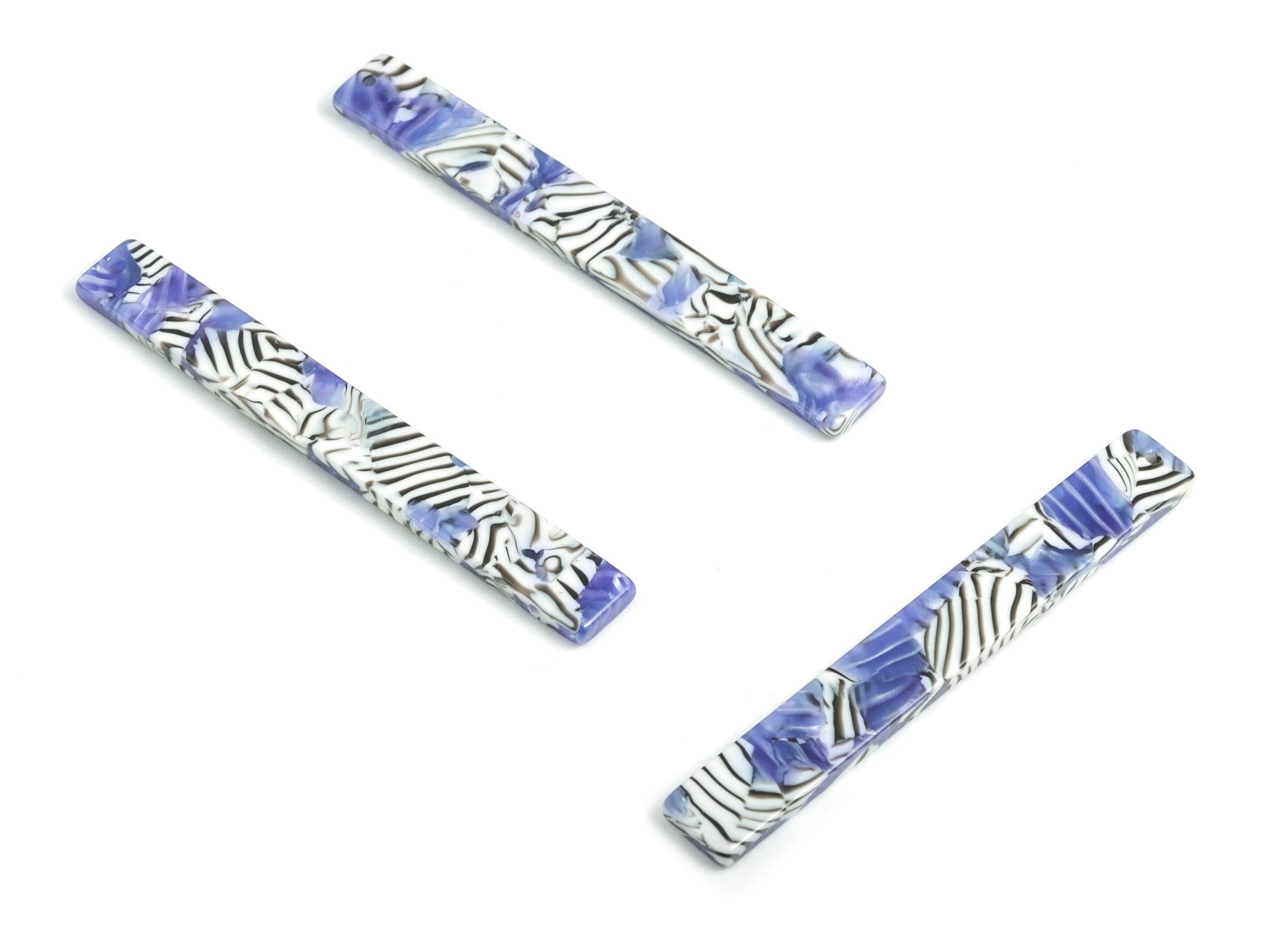 Acetate Stick Charms - Bar Earrings and Pendant - Earring Findings - Jewelry Supplys - Color Code: A517 - 59.7x7.8x2.5mm - AC1049-A517 - DOMEDBAZAAR