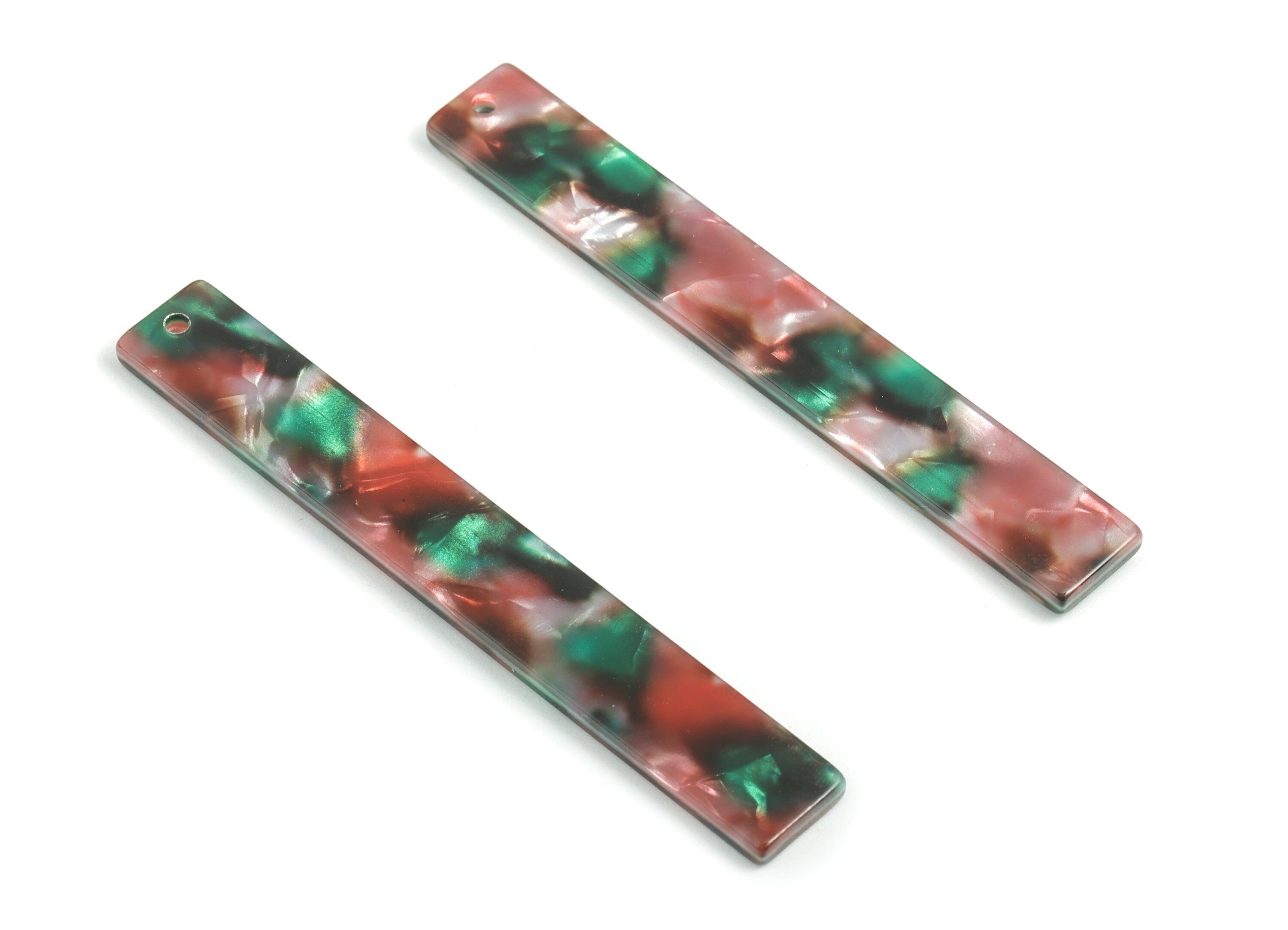 Acetate Stick Charms - Bar Earrings and Pendant - Earring Findings - Jewelry Supplys - Color Code: A519 - 59.7x7.8x2.5mm - AC1049-A519 - DOMEDBAZAAR