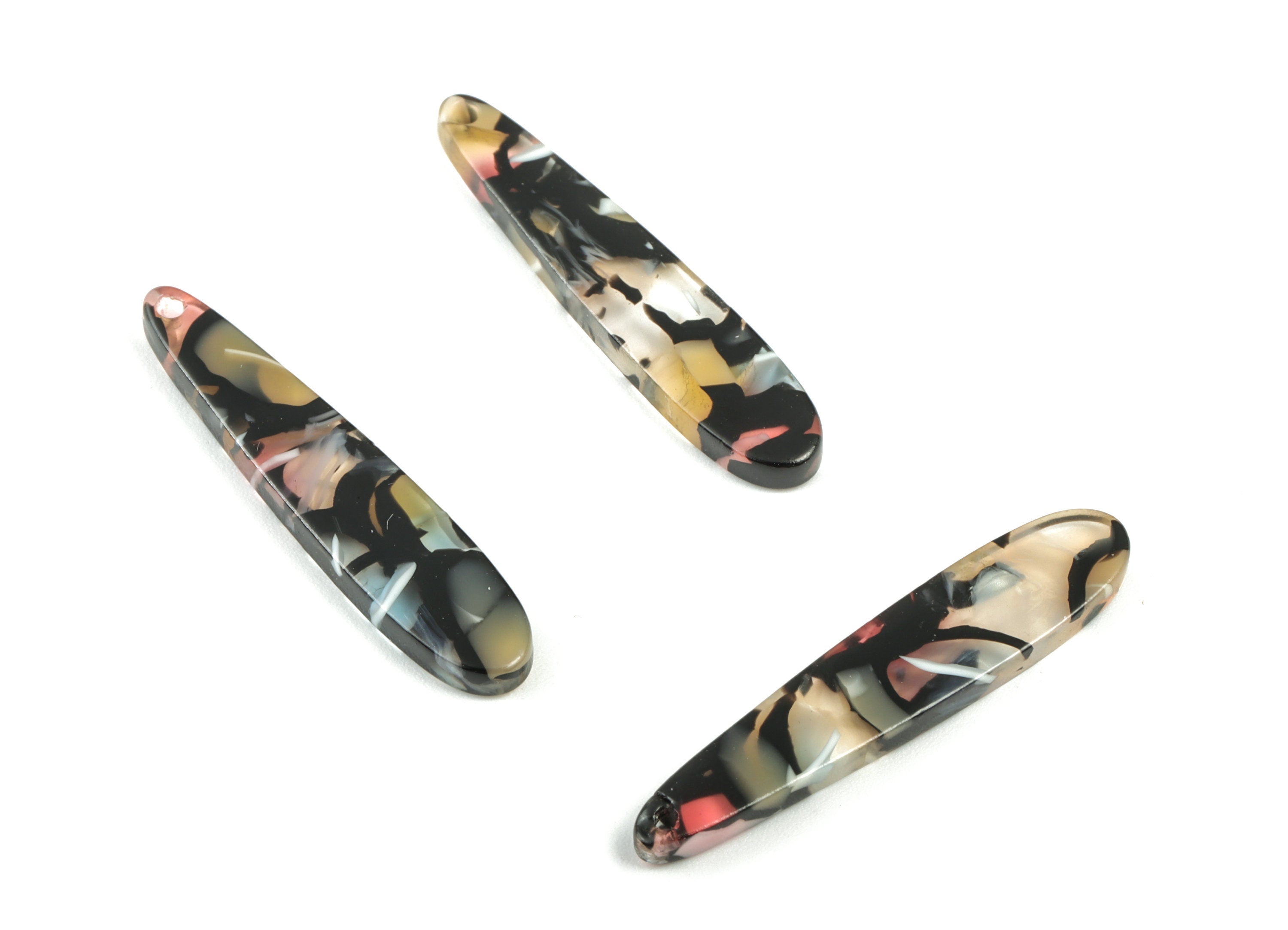 Acetate Stick Charms - Stick Earring and Pendant - Earring Findings - Jewelry Making - Color Code: A343 - 33.74x7.12x2.55mm - AC1644-A343 - DOMEDBAZAAR