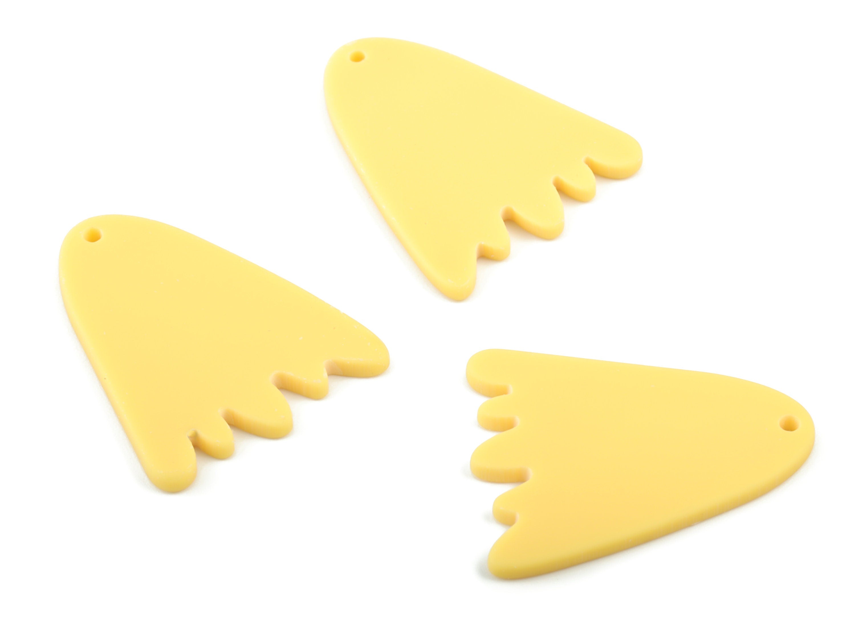 Acrylic Mountain Earring Charms - Yellow Mountain Pendant - Jewelry Supplies - Color Code:A474 - 29.39x22.91x2.25mm - AC2026-A474 - DOMEDBAZAAR