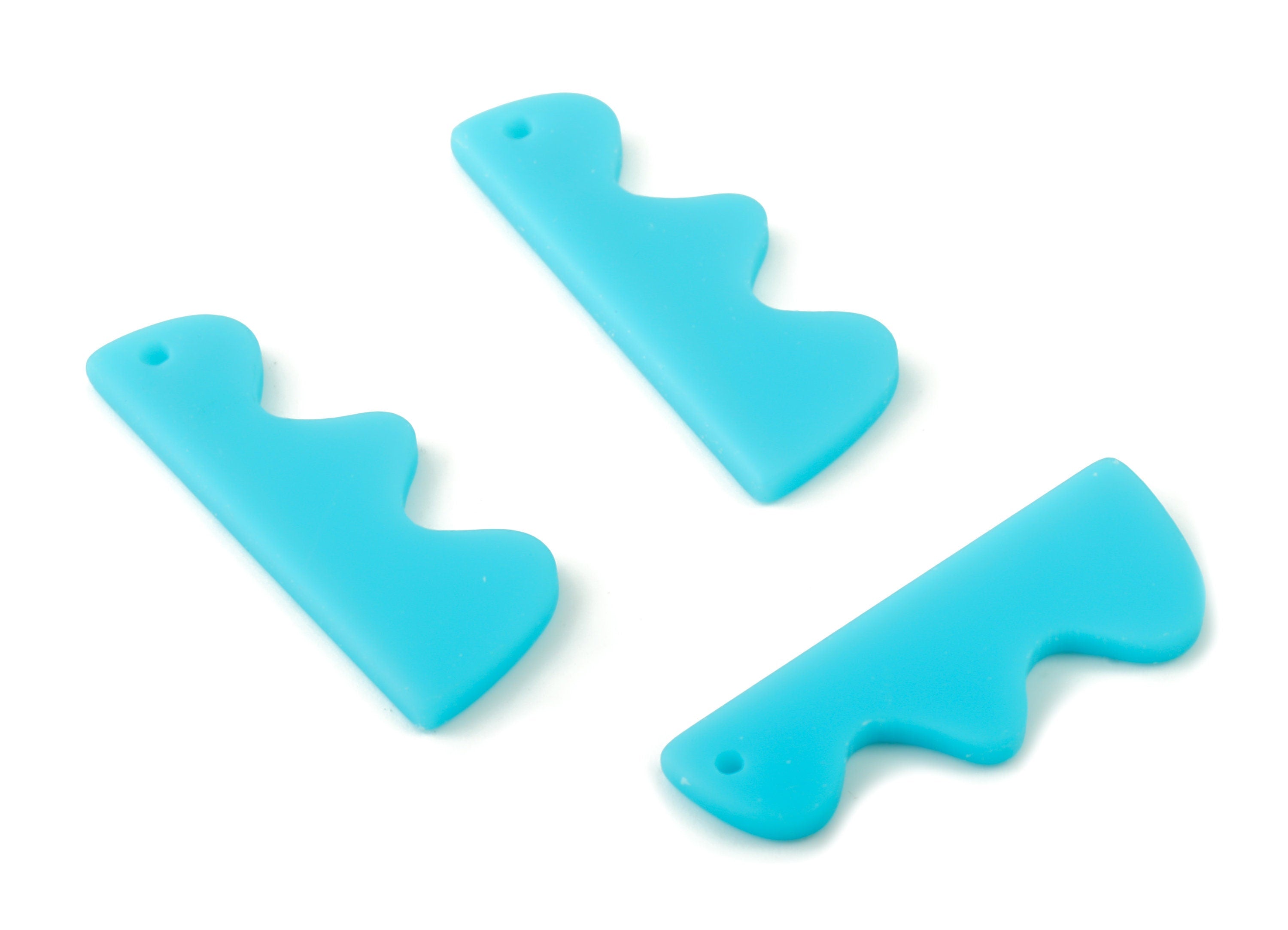 Acrylic Hills Earring Charms - Blue Hills Pendant - Earring Findings - Jewelry Supplies - Color Code:A497 - 30x11.56x2.42mm - AC2027-A497 - DOMEDBAZAAR
