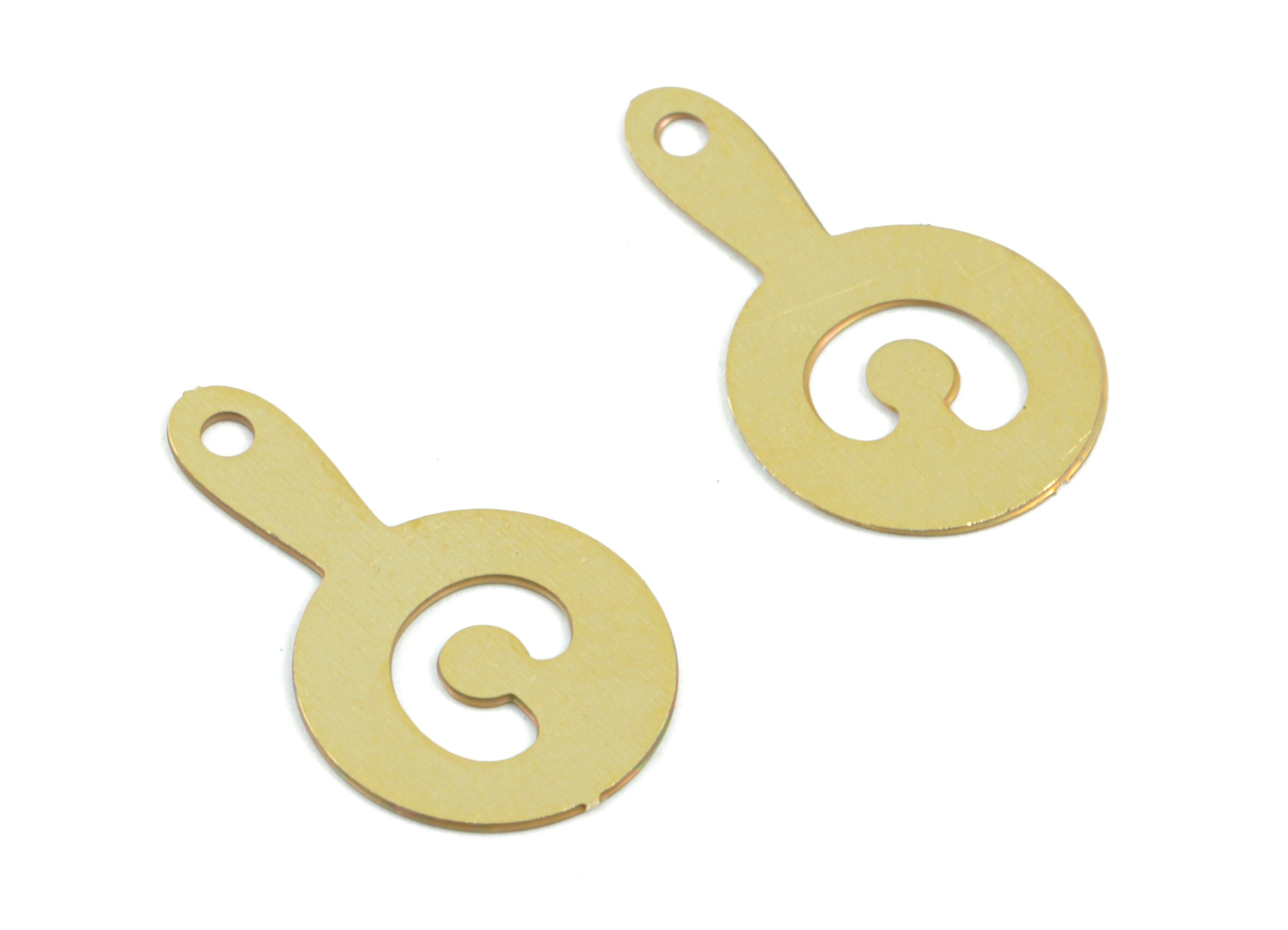 Brass Pan Egg Earring Charms - Raw Brass Egg Frier Earrings - Earring Findings - Jewelry Supplies - 15.08x9.01x0.29mm - JJC11987 - DOMEDBAZAAR