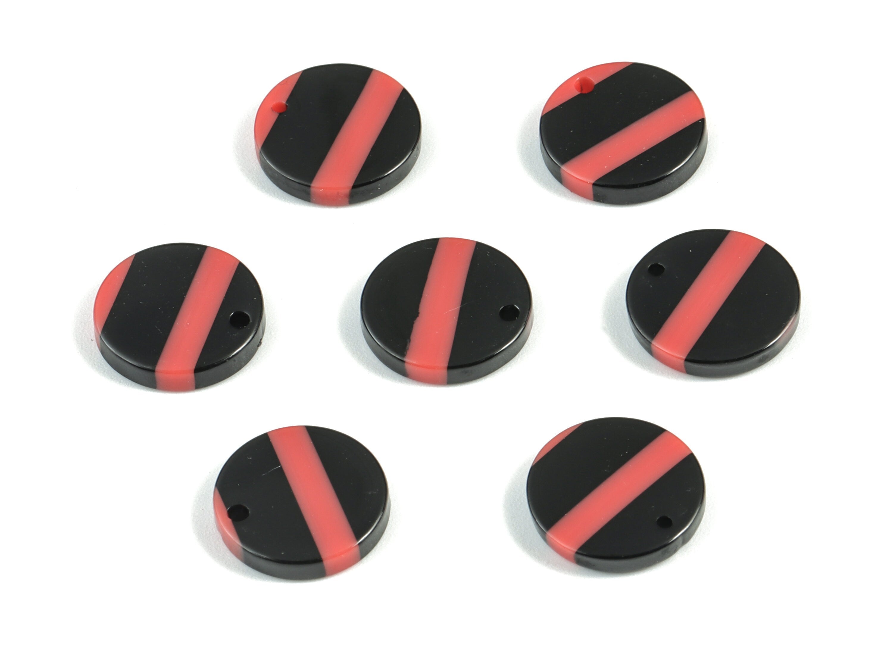 Acetate Coin Charms - Round Earrings and Pendant - Earring Findings - Jewelry Supplys - Color Code: A534 - 13.42x13.42x2.68mm - AC1287-A881 - DOMEDBAZAAR