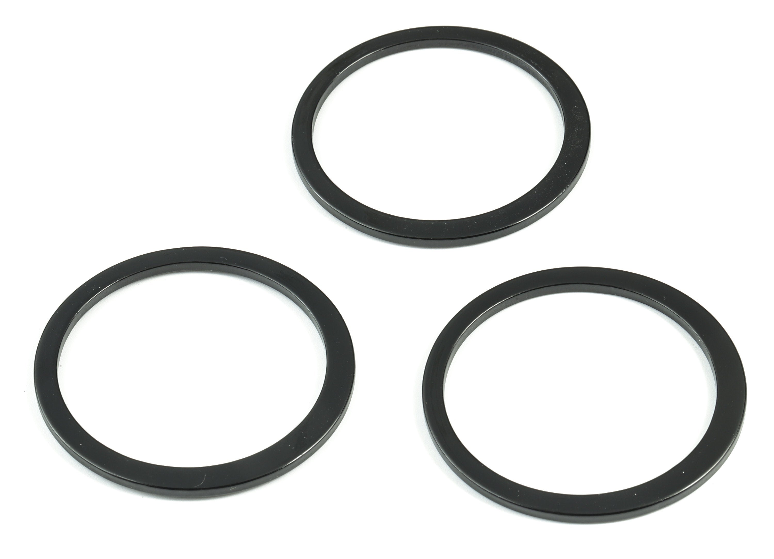 Acrylic Hoop Earrings Charms - Acrylic Black Circle Earring Charms - Jewelry Supplies - Color Code: A66 - 57.3x57.3x2.58mm - AC2145-A66 - DOMEDBAZAAR