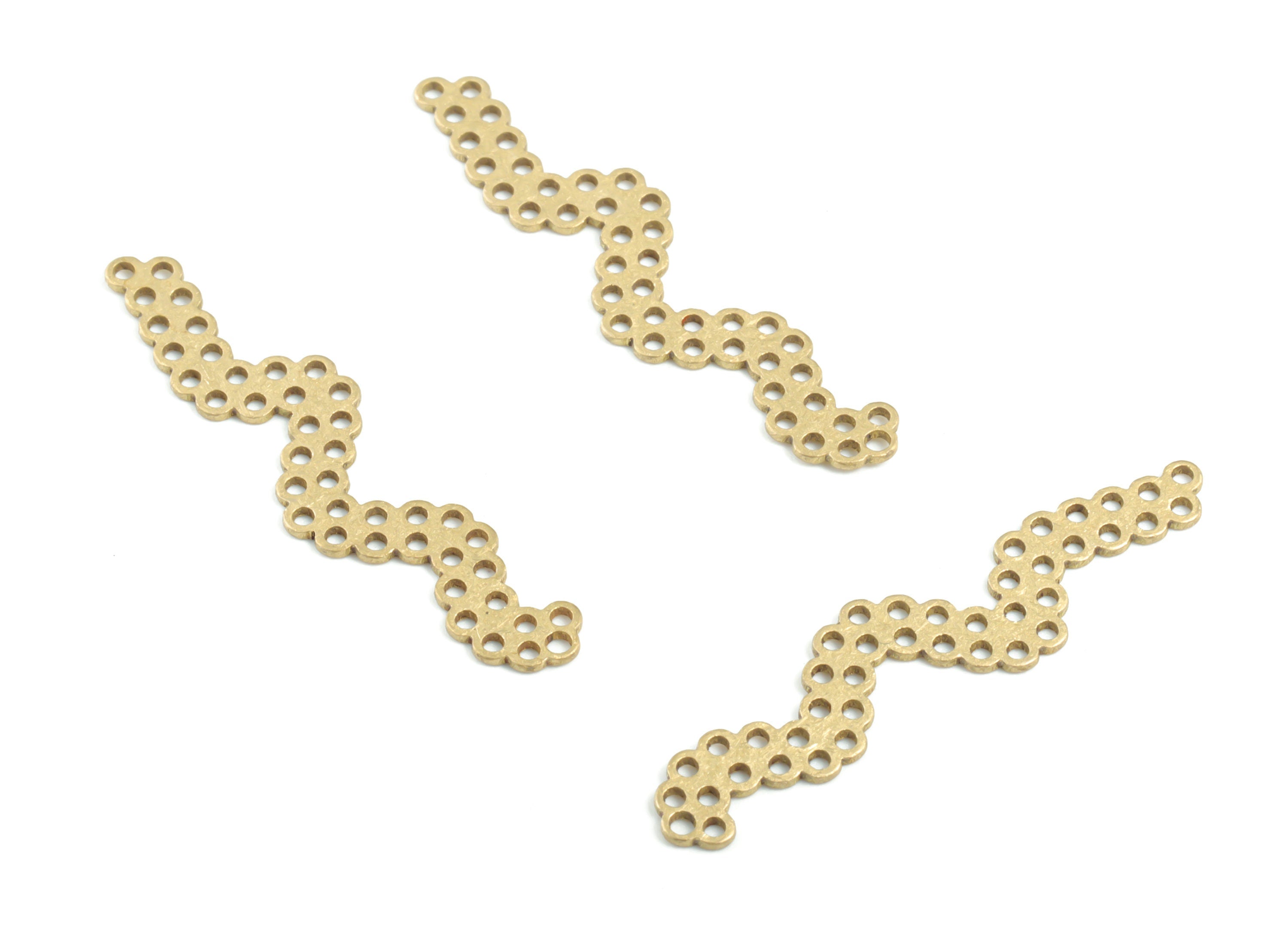 Brass Snake Earring Charms - Raw Brass Snake Pendant - Earring Findings - Jewelry Supplies - 33.33x7.86x0.6mm - PPM3357 - DOMEDBAZAAR