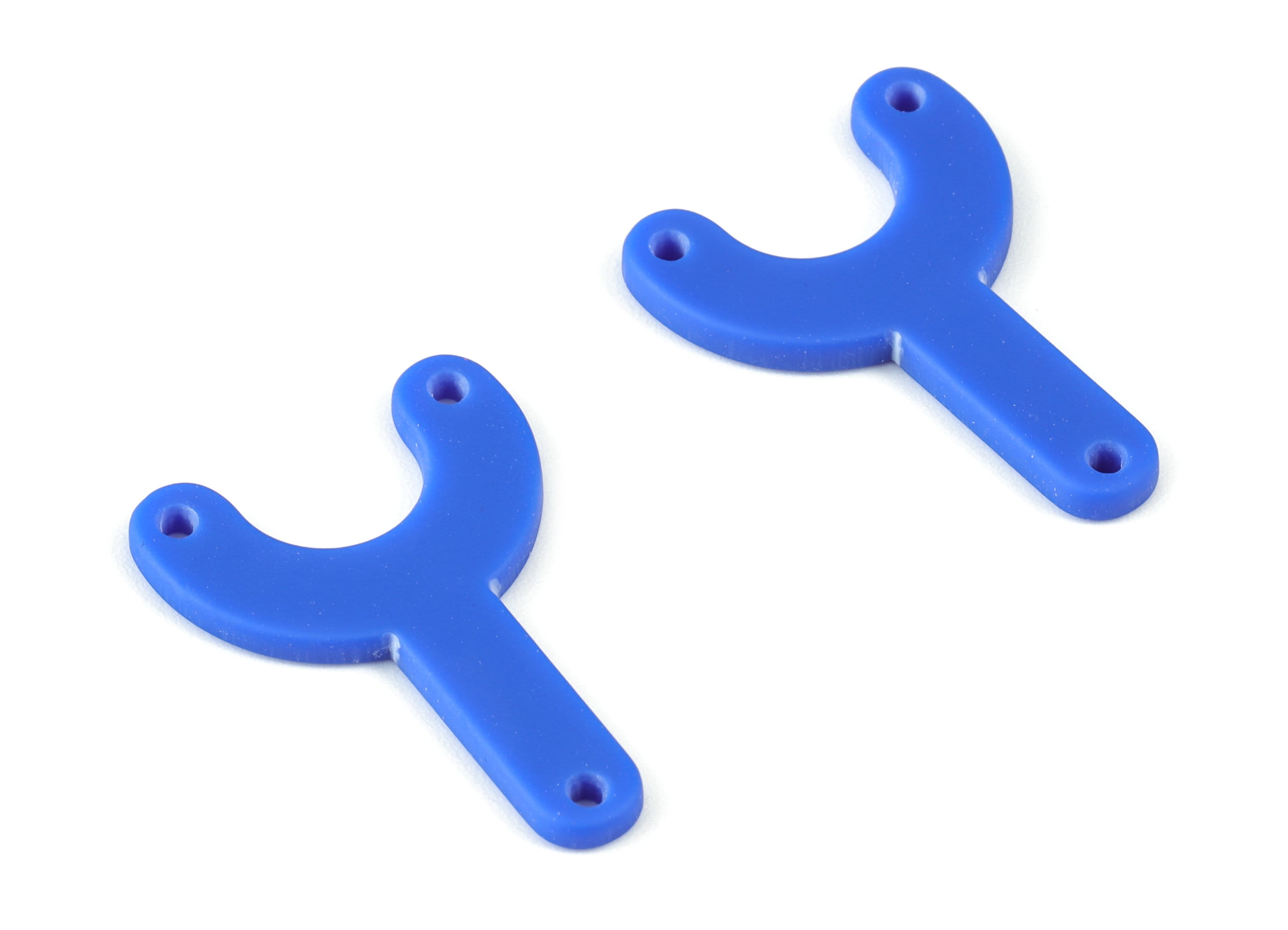 Acrylic Y Earring Connector - Navy Acrylic Y Earring Charms - Jewelry Supplies - Color Code:A522 - 30.83x22.11x1.87mm - AC2110-A522 - DOMEDBAZAAR