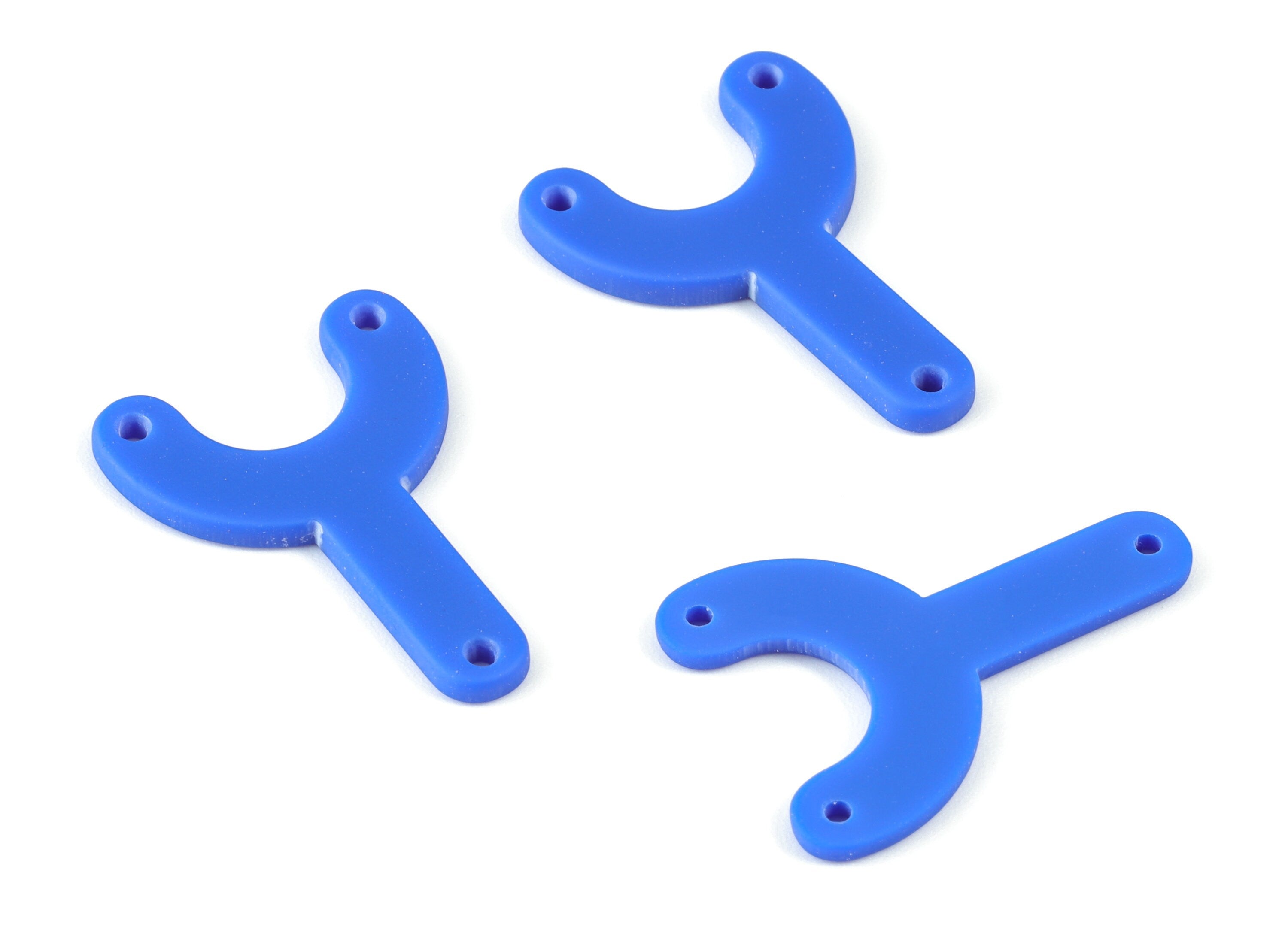 Acrylic Y Earring Connector - Navy Acrylic Y Earring Charms - Jewelry Supplies - Color Code:A522 - 30.83x22.11x1.87mm - AC2110-A522 - DOMEDBAZAAR