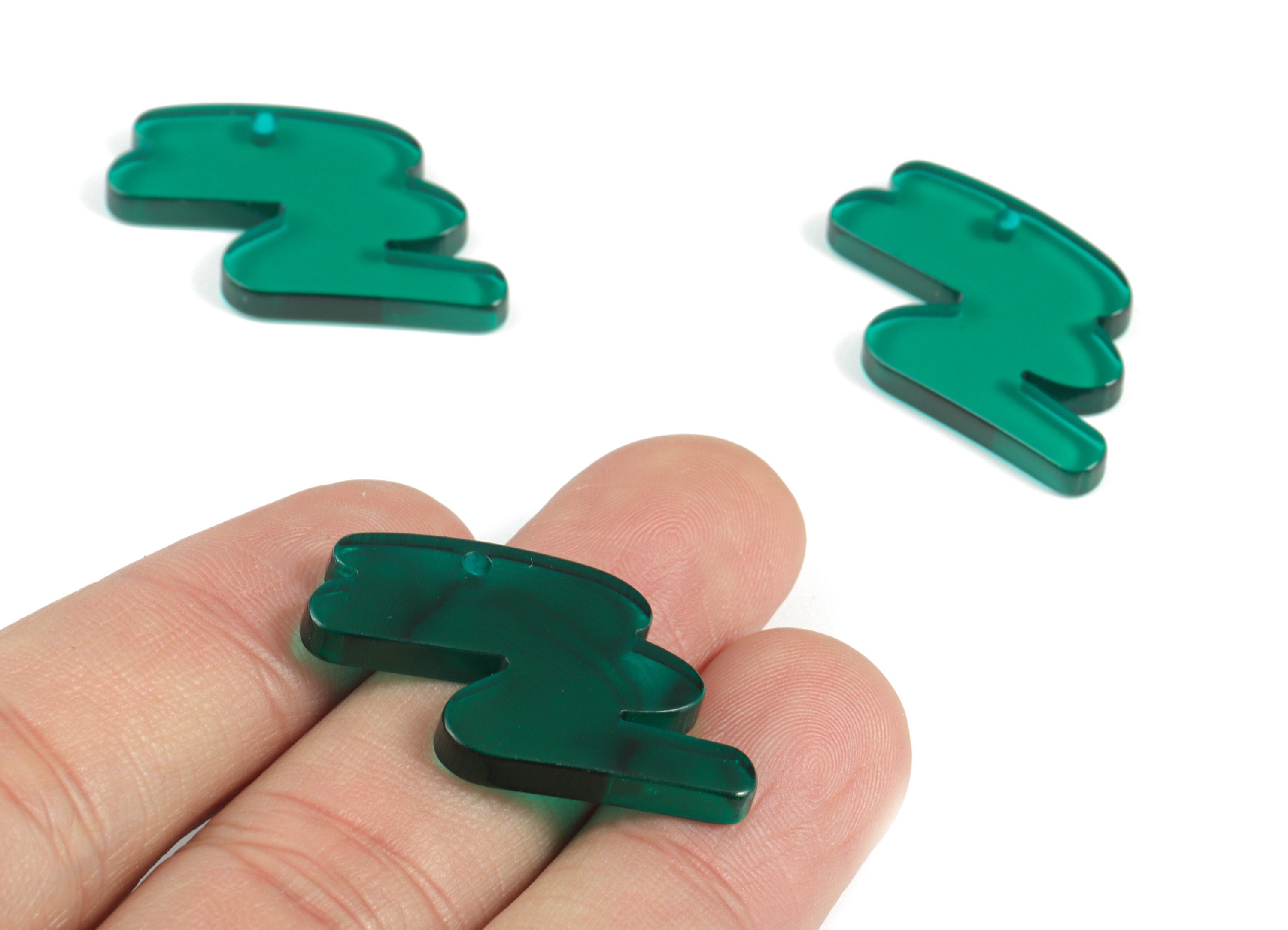 Acrylic Scribble Green Earring Charms - Acrylic Green Scribble Charms - Jewelry Supplies - Color Code:A463- 30.45x18.98x2.98mm - AC2138-A463 - DOMEDBAZAAR