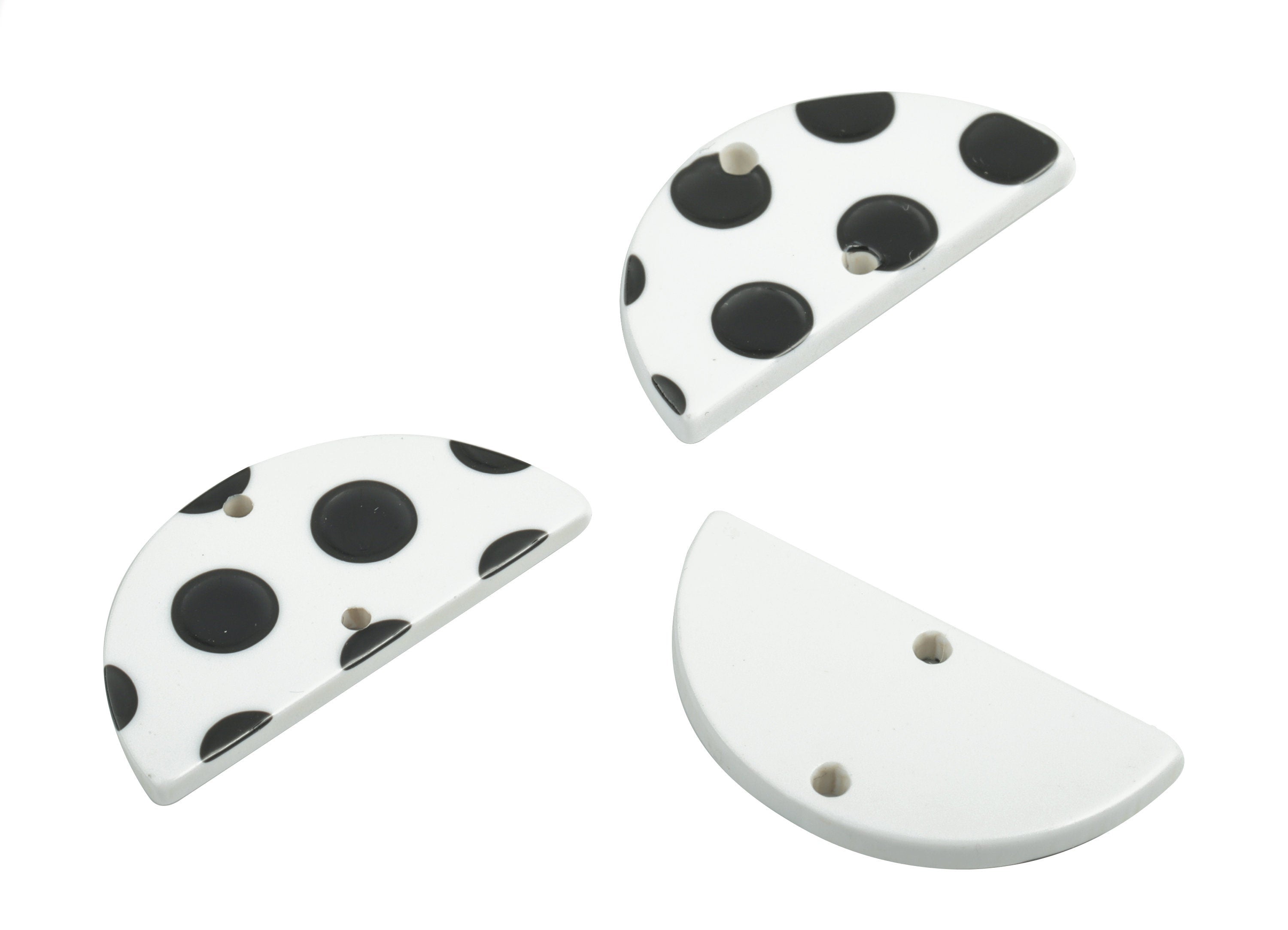 Acetate Semi circle Connectors Charms - 2 Holes Semi circle Earrings - Earring Findings - Color Code:A277 - 29.1x14.6x2.58mm - AC1061-A277 - DOMEDBAZAAR
