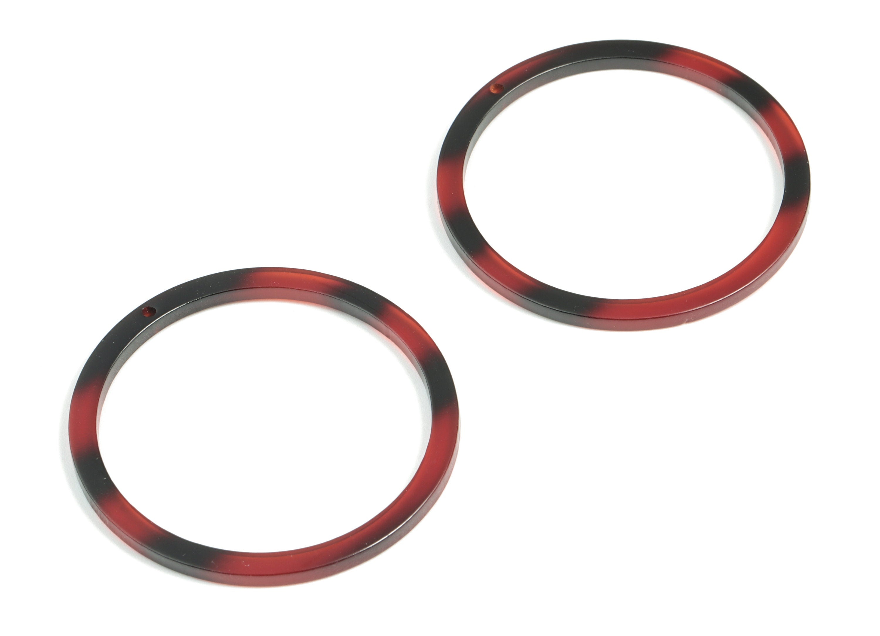 Acetate Earring Hoop - Circle Earrings Charms and Pendant - Jewelry Supplies - Color Code: A288 - 44.38x44.38x2.55mm - AC1126-A288 - DOMEDBAZAAR