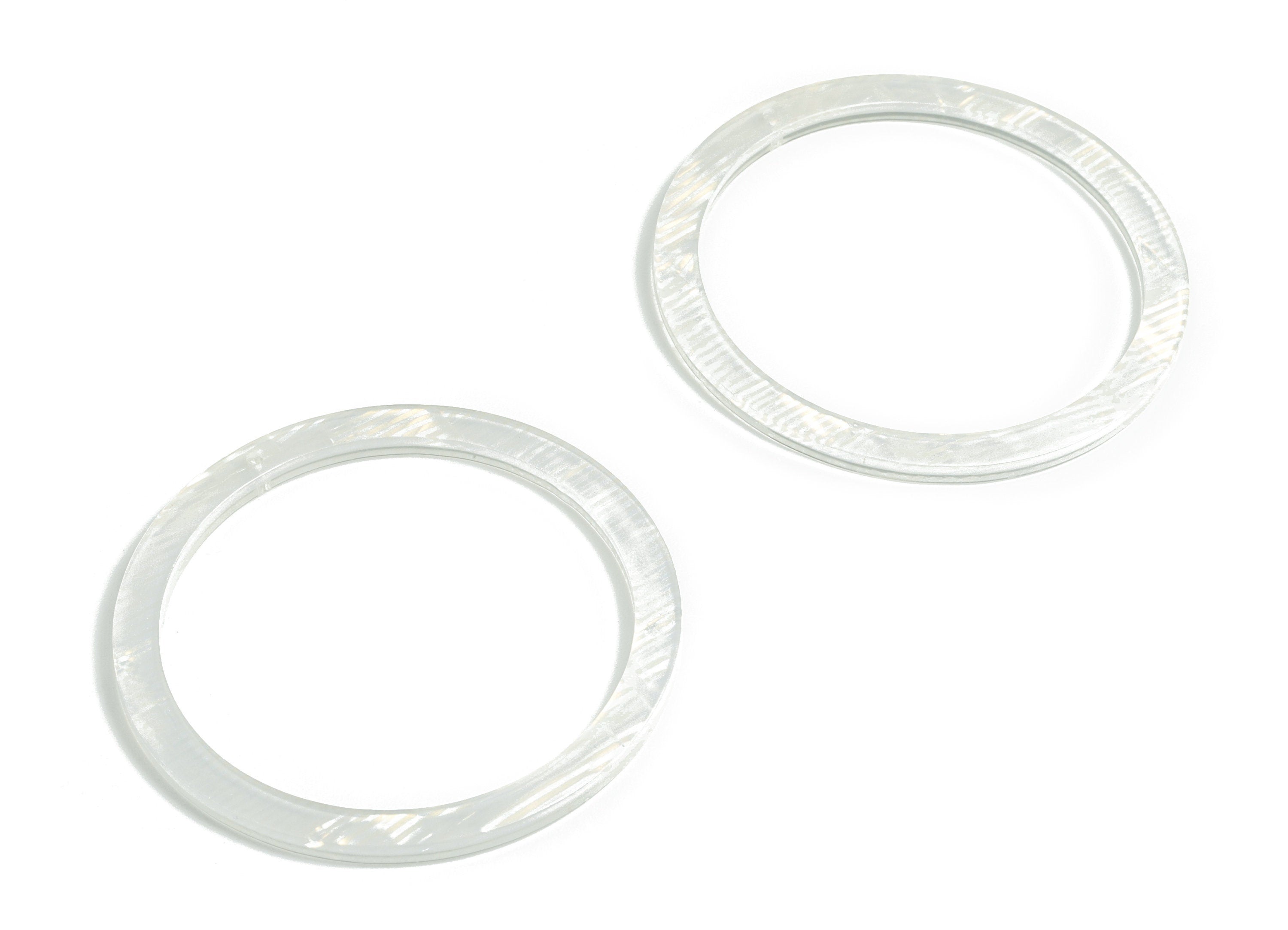 Acetate Earring Hoop - Circle Earrings Charms and Pendant - Jewelry Supplies - Color Code: A514 - 44.38x44.38x2.55mm - AC1126-A514 - DOMEDBAZAAR