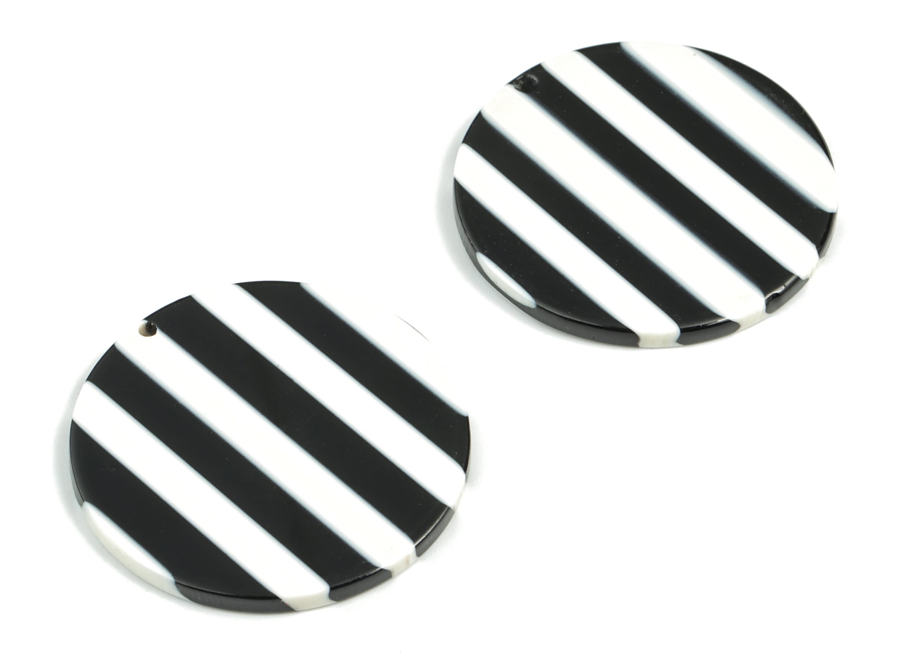 Acetate Round Earring Charms - Coin Pendant - Earring Findings - Jewelry Supplies - Color Code:A64 - 37.2x37.2x2.5mm - AC1571-A64 - DOMEDBAZAAR