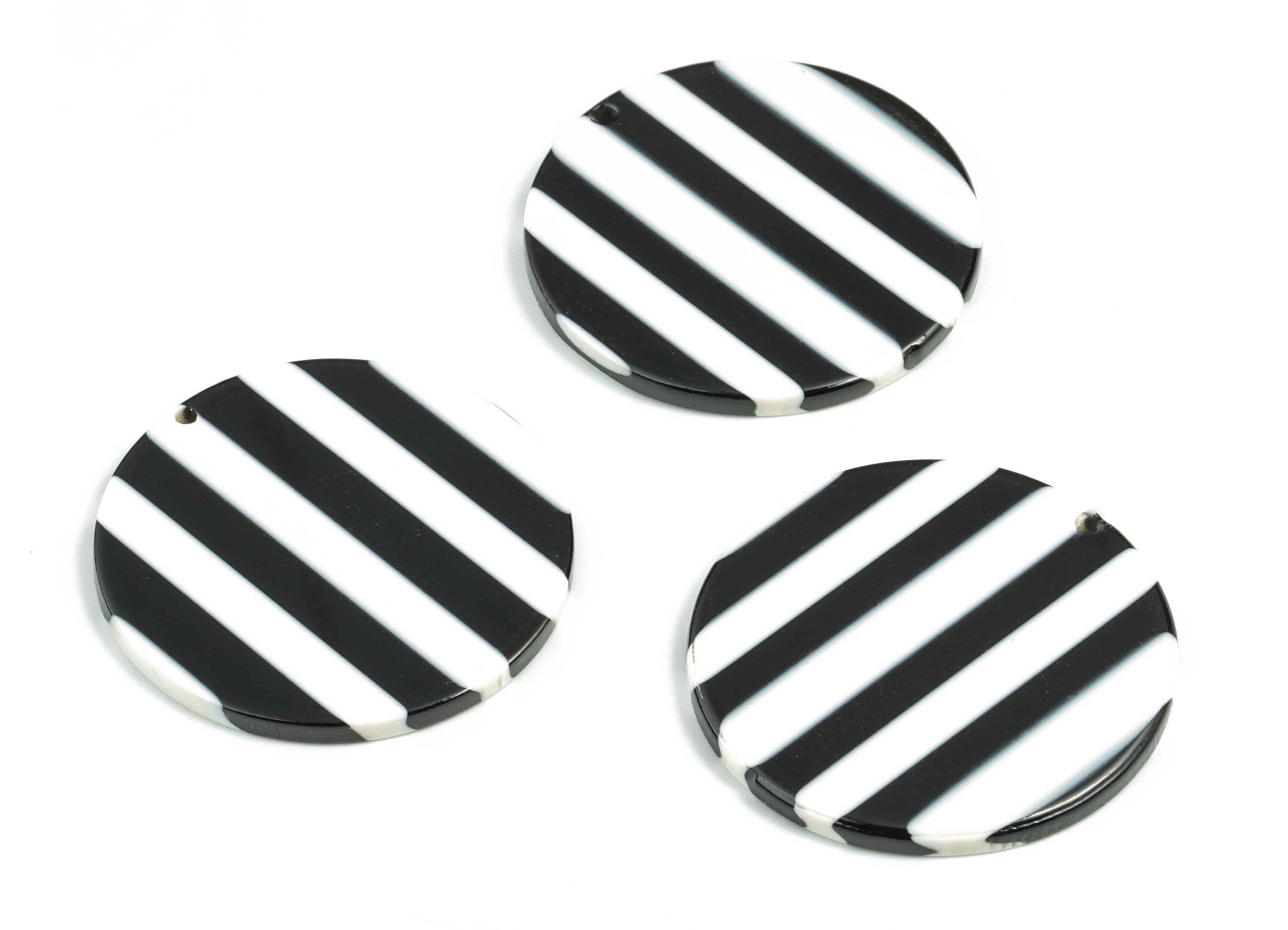 Acetate Round Earring Charms - Coin Pendant - Earring Findings - Jewelry Supplies - Color Code:A64 - 37.2x37.2x2.5mm - AC1571-A64 - DOMEDBAZAAR