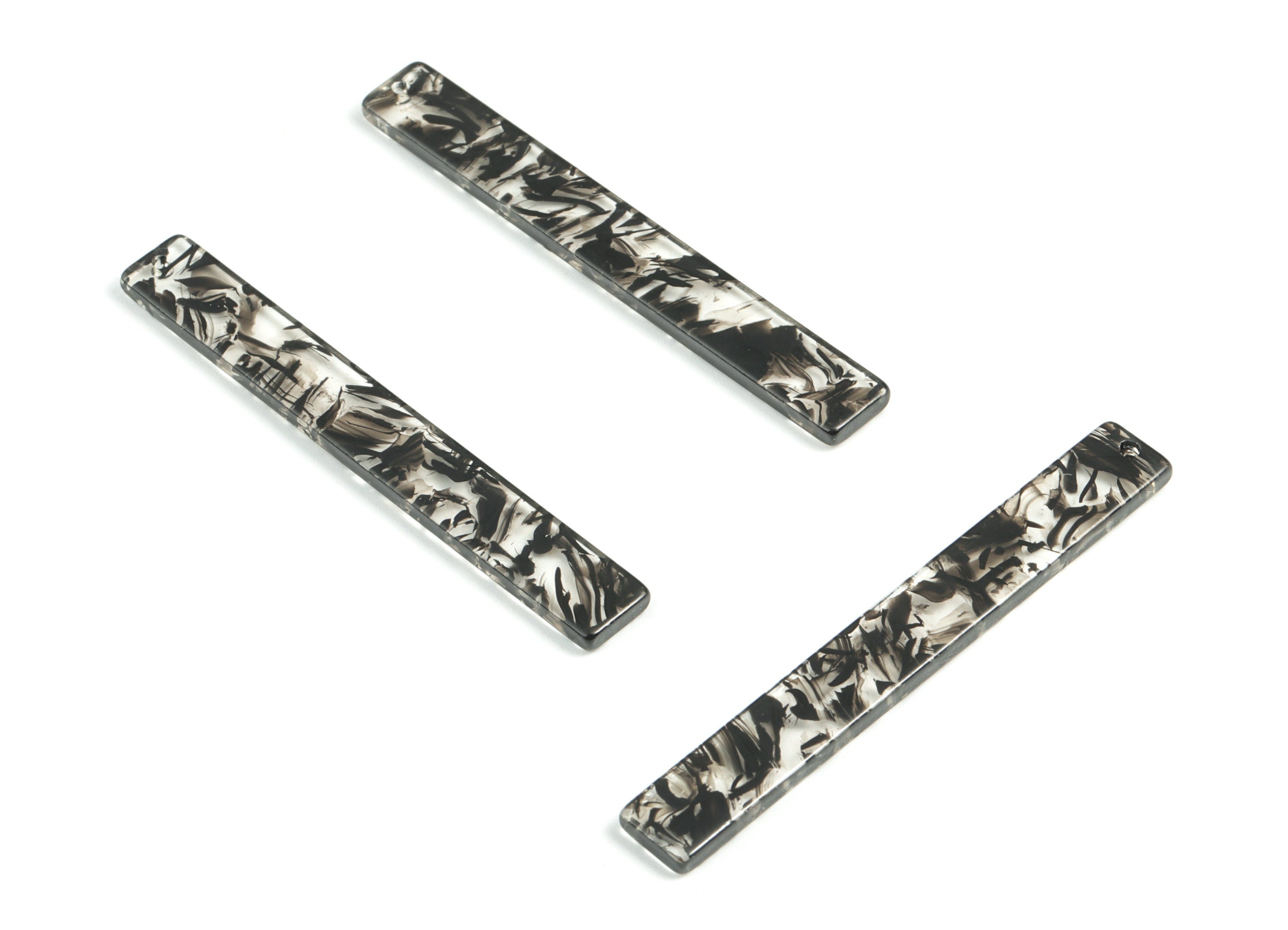 Acrylic Long Stick Earrings Charms - Bar Pendant - Earring Findings - Jewelry Supplies - Color Code: A505- 59.88x7.83x2.44mm - AC1049-A505 - DOMEDBAZAAR