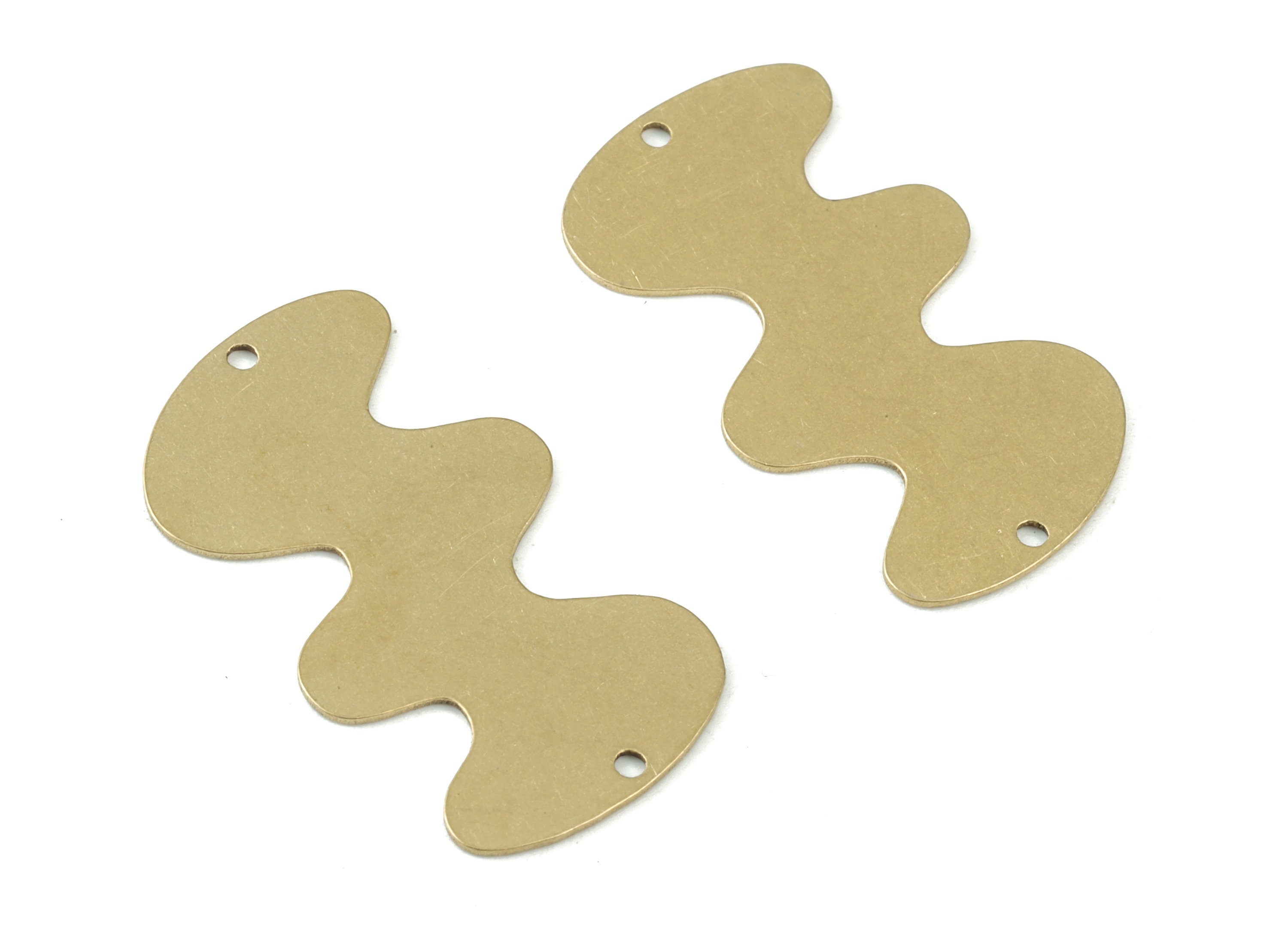 Cloud Earring Connector - Raw Brass Cloud Earring Charms - Jewelry Supplies - 30x16x0.6mm - PPM3510 - DOMEDBAZAAR