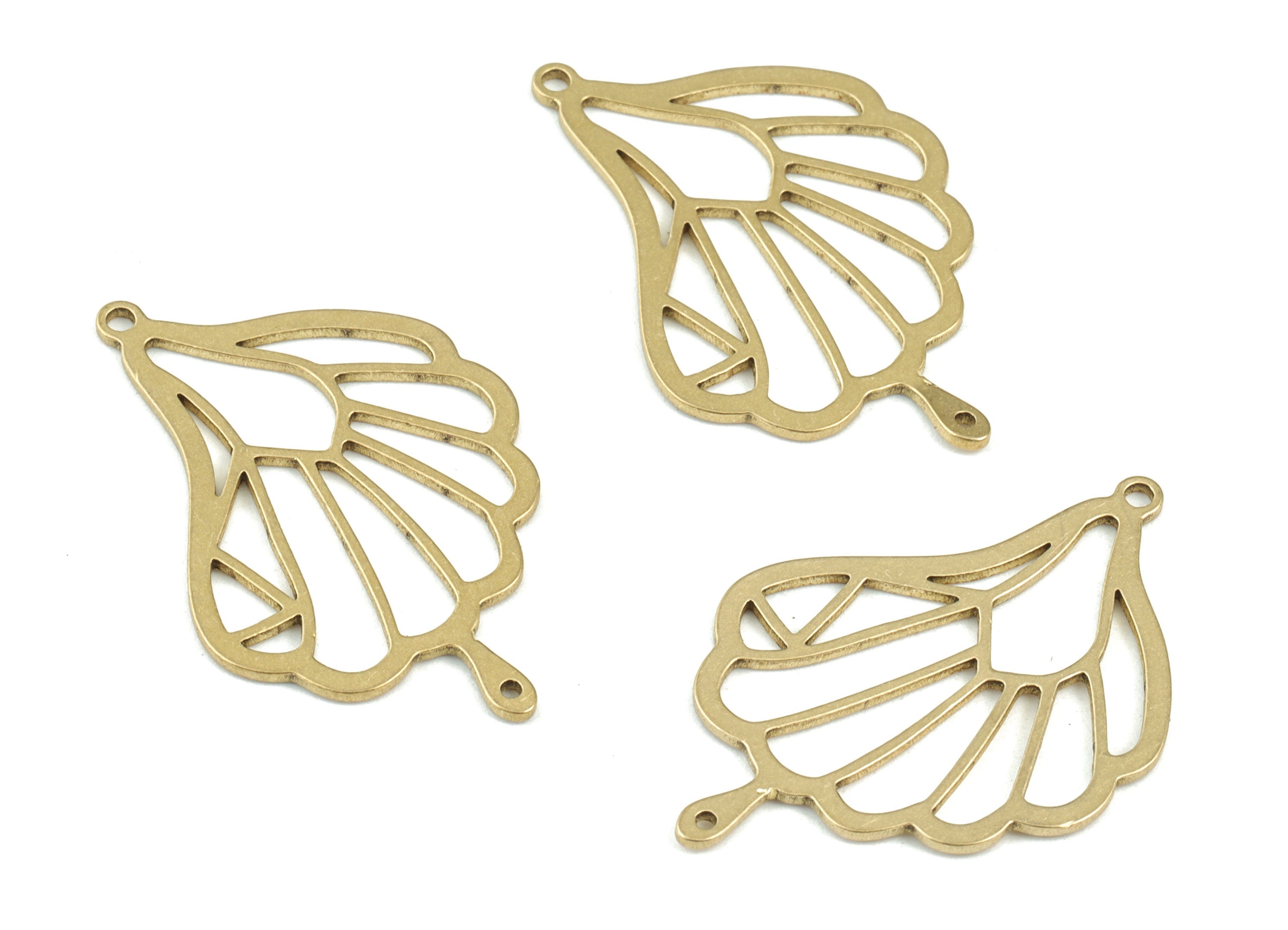 Brass Peacock Earring Connector - Raw Brass Peacock Charms - Jewelry Supplies - 30x17x0.8mm - PPM3478 - DOMEDBAZAAR