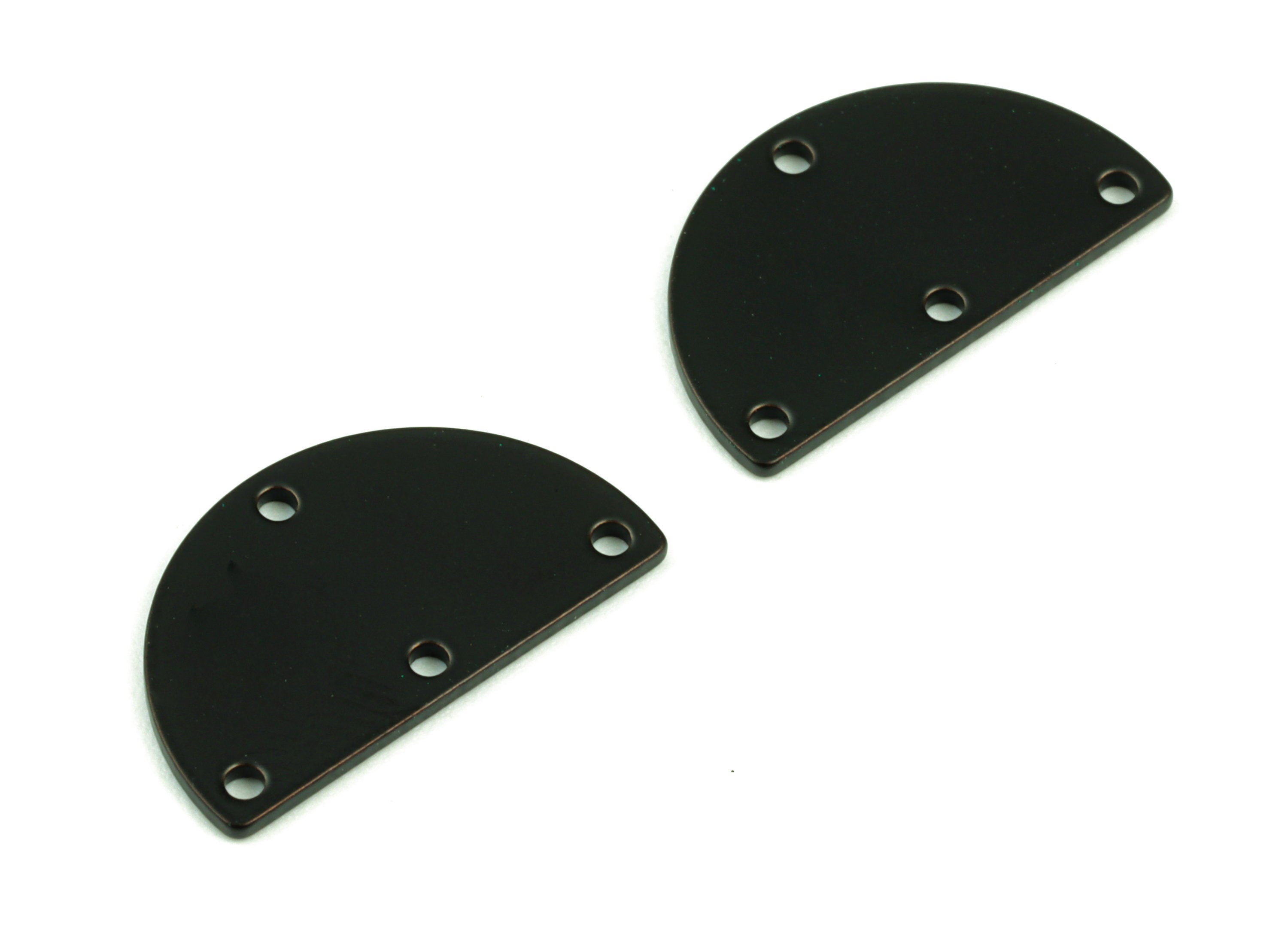 Personalized stamping blank - Brass Black Semi circle Earring Charm - Black Half Moon Connector - 4 Holes - 17x10x0.8mm - PP3549B - DOMEDBAZAAR