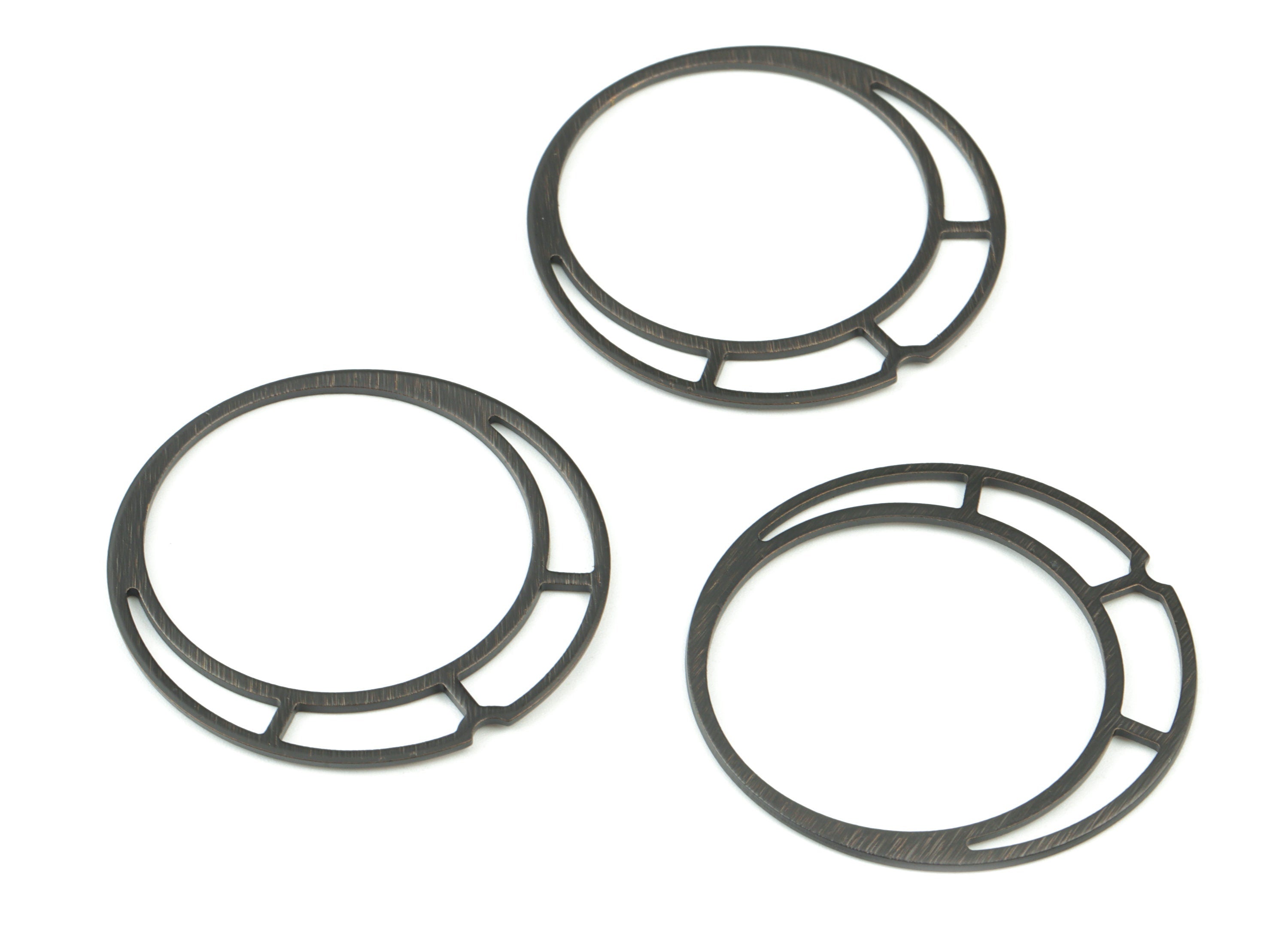 Brass Black Circle Earring Charms - Brass Black Hoop Pendant - Earring Findings - Jewelry Supplies - 38.69x38.62x1.01mm - PP2066B - DOMEDBAZAAR