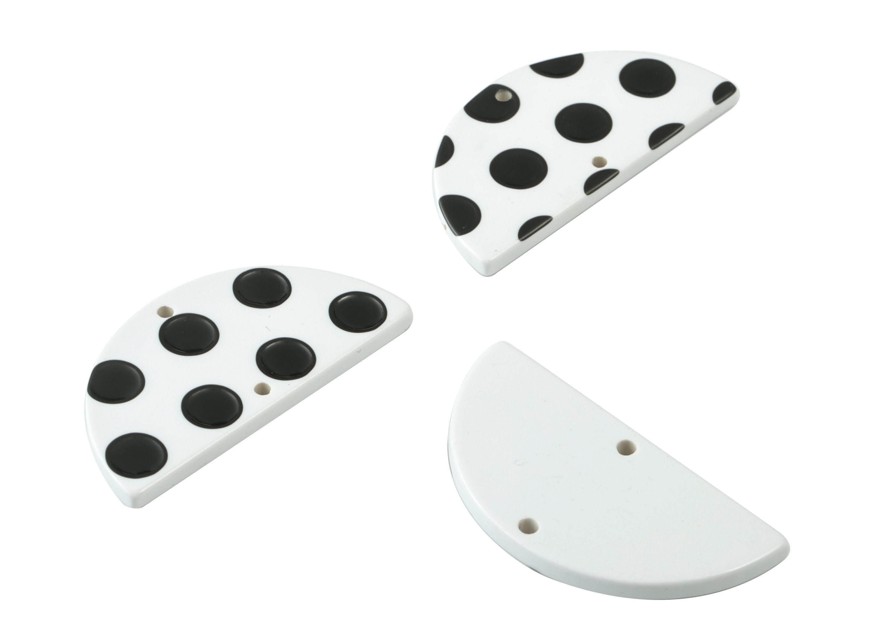 Acetate Semicircle Connectors - 2 Holes - Half Moon Earrings - Earring Findings - Color Code:A277 - 37.2x18.55x2.4mm - AC1794-A277 - DOMEDBAZAAR