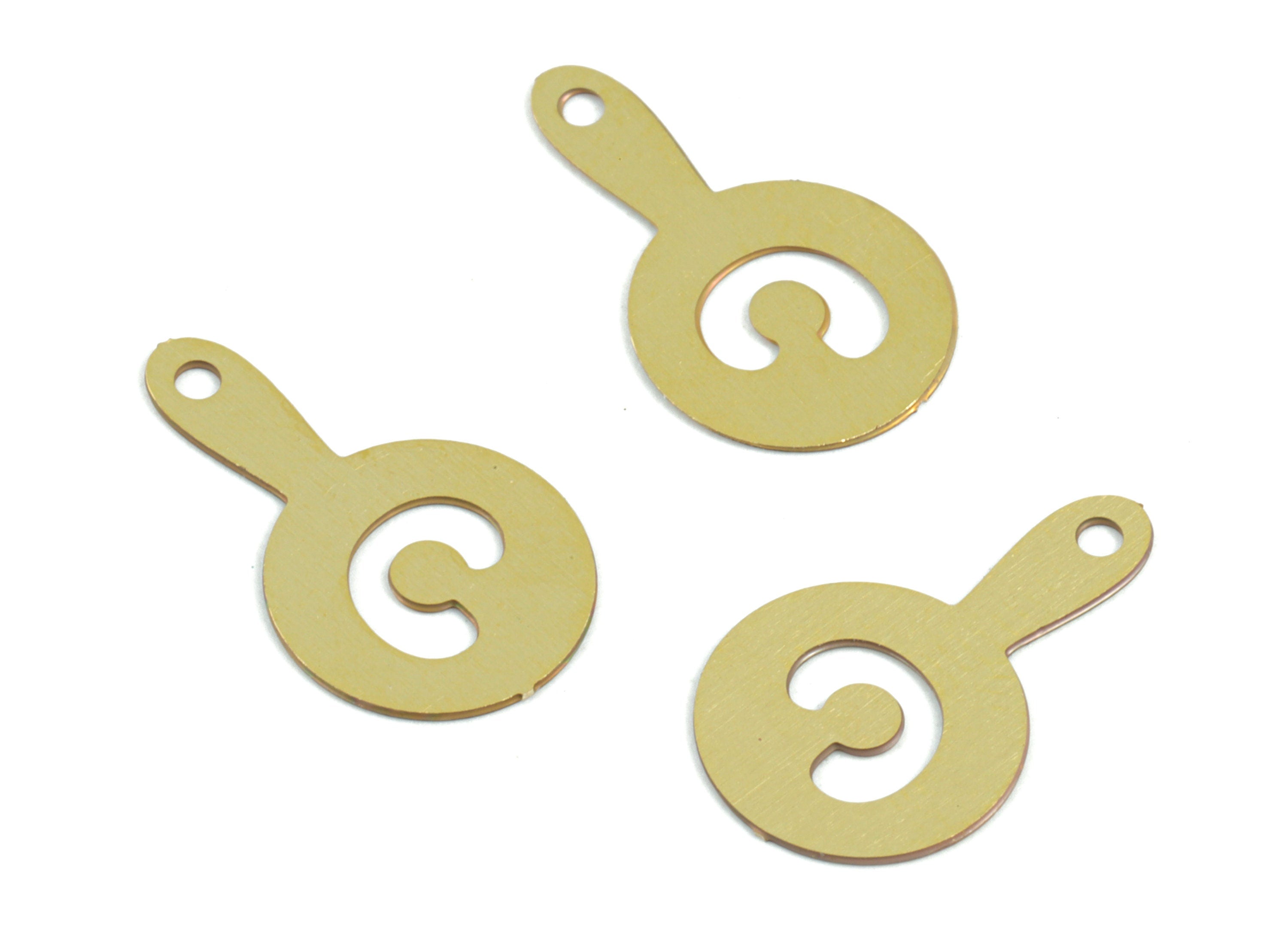 Brass Pan Egg Earring Charms - Raw Brass Egg Frier Earrings - Earring Findings - Jewelry Supplies - 15.08x9.01x0.29mm - JJC11987 - DOMEDBAZAAR