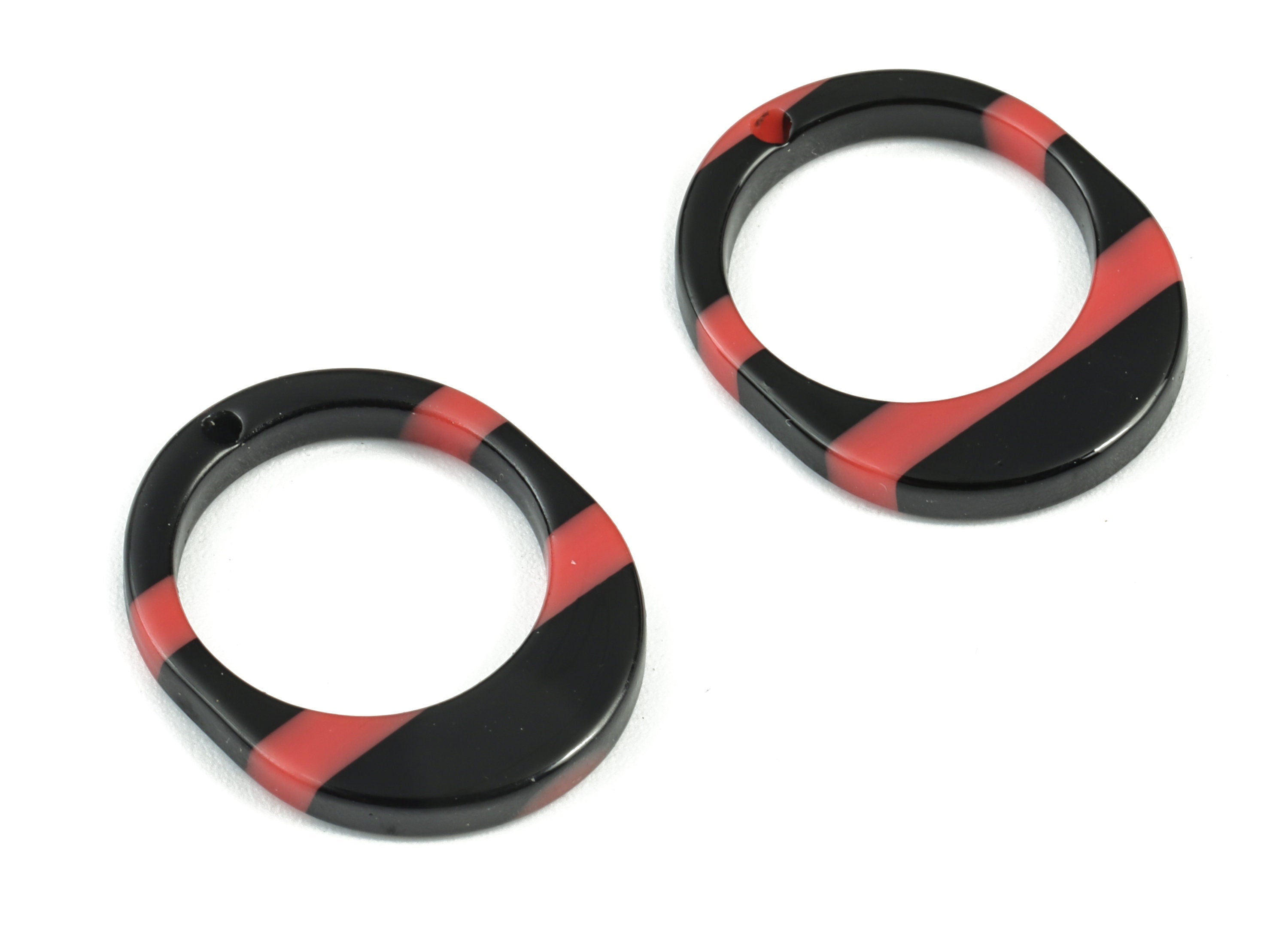 Acetate Oval Earring Charms - Acrylic Oval Pendant - Earring Findings - Jewelry Supplies - 21.97x17.8x2.5mm - AC1206C - DOMEDBAZAAR