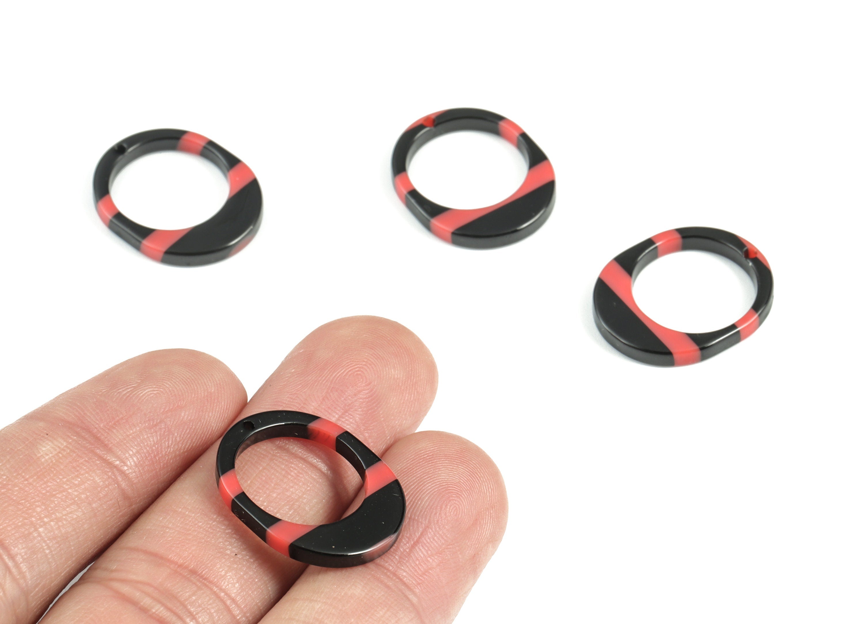 Acetate Oval Earring Charms - Acrylic Oval Pendant - Earring Findings - Jewelry Supplies - 21.97x17.8x2.5mm - AC1206C - DOMEDBAZAAR