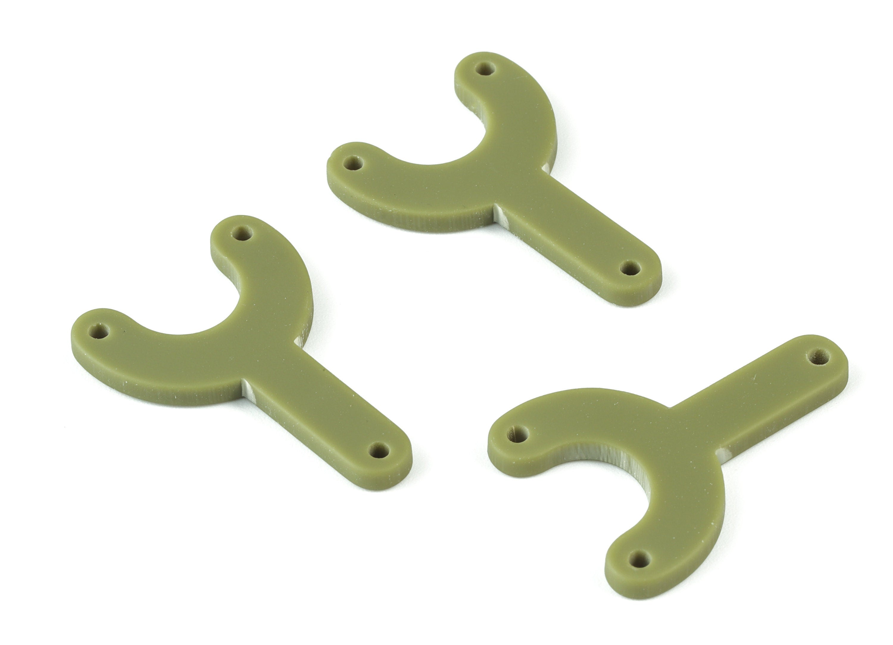 Acrylic Y Earring Connector - Green Acrylic Y Earring Charms - Jewelry Supplies - Color Code:A476 - 30.83x22.11x1.87mm - AC2110-A476 - DOMEDBAZAAR