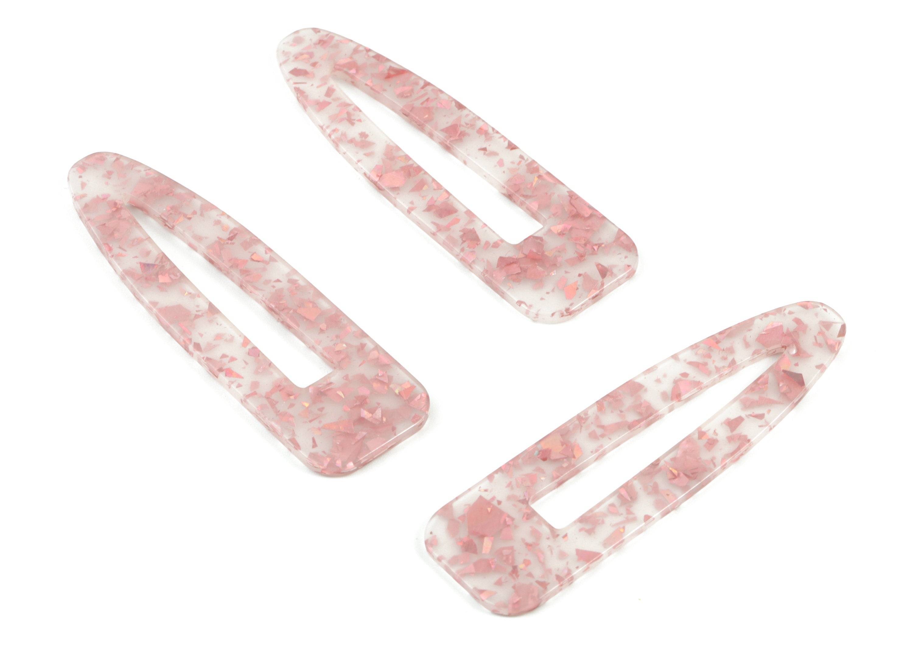 Acetate Acrylic Hair Barrette - Tortoise Shell Hair Clip - Color Code:A500 - 69.2x20.4x2.4mm - AC1546-A500 - DOMEDBAZAAR