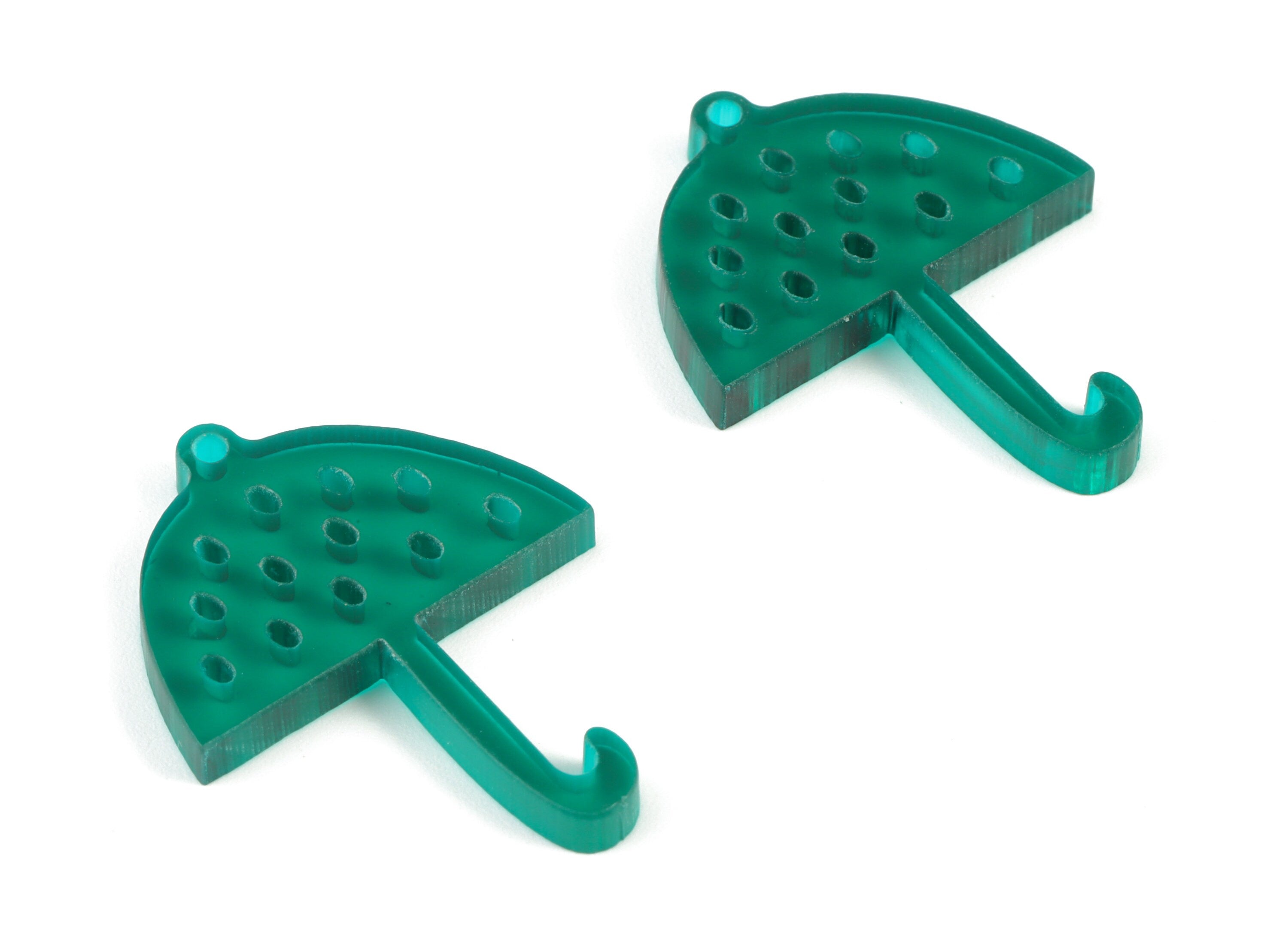 Bead door window curtain - Acrylic Umbrella Green wind bell chimes - Umbrella Earring Charms - Color Code:A463- 32x25x2mm - AC2143-A463 - DOMEDBAZAAR