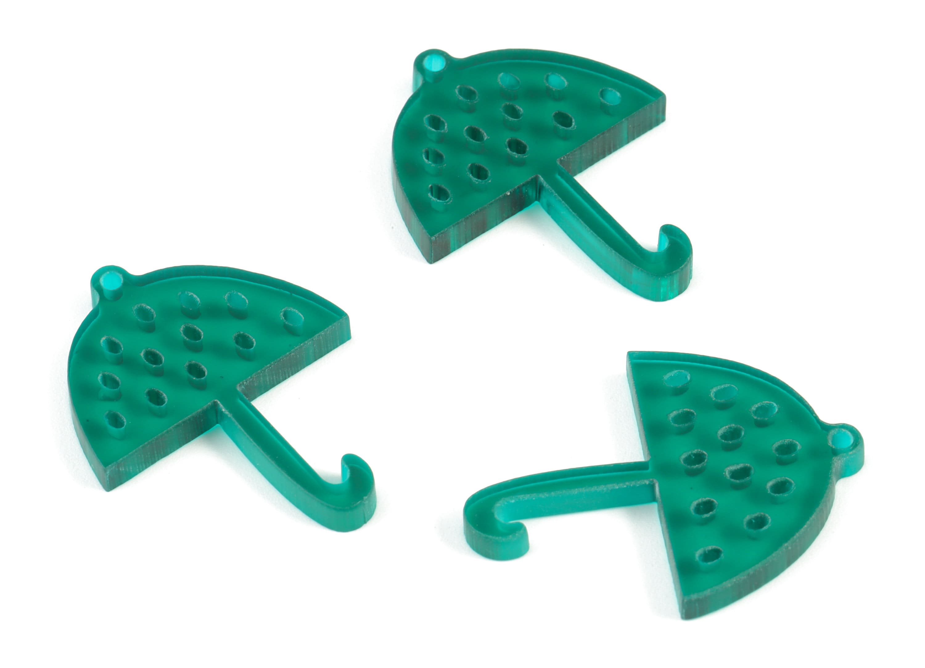 Bead door window curtain - Acrylic Umbrella Green wind bell chimes - Umbrella Earring Charms - Color Code:A463- 32x25x2mm - AC2143-A463 - DOMEDBAZAAR