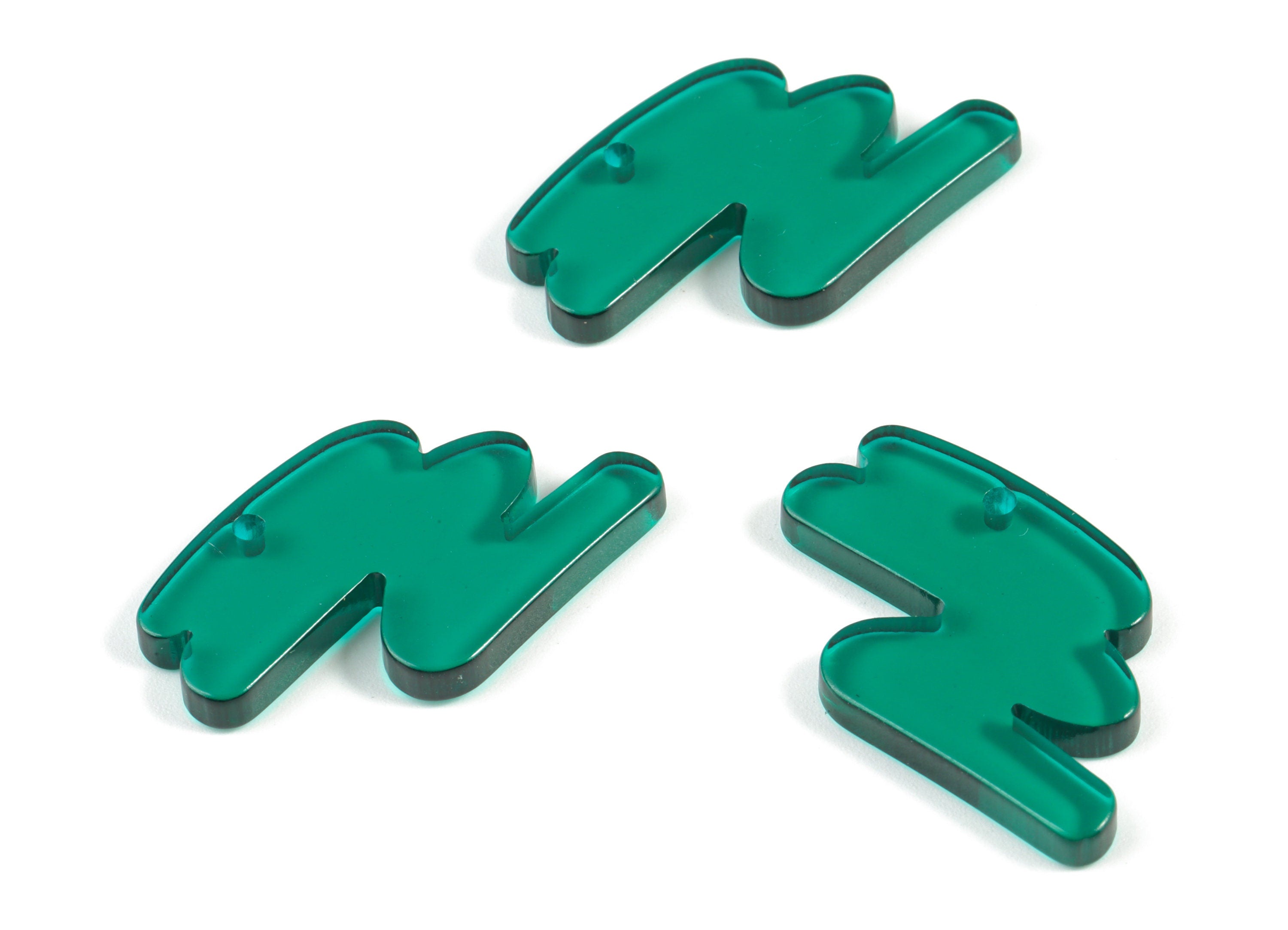 Acrylic Scribble Green Earring Charms - Acrylic Green Scribble Charms - Jewelry Supplies - Color Code:A463- 30.45x18.98x2.98mm - AC2138-A463 - DOMEDBAZAAR