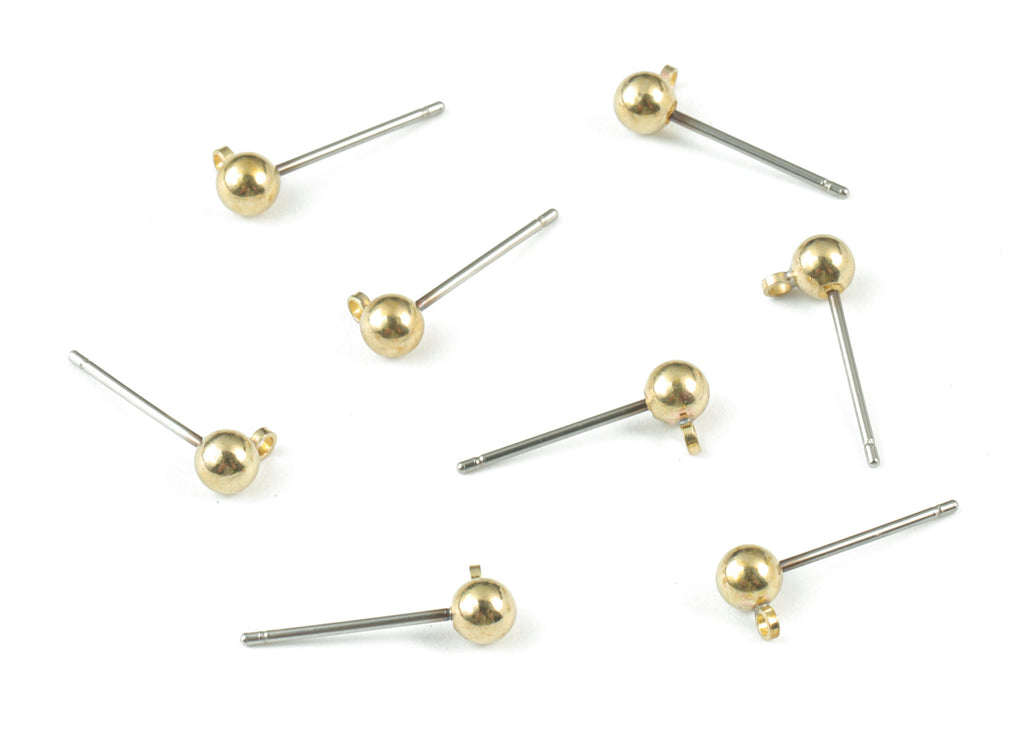 Brass Round Earring Clasps - Brass Round Thick Huggie Hoop Earring - E –  DOMEDBAZAAR