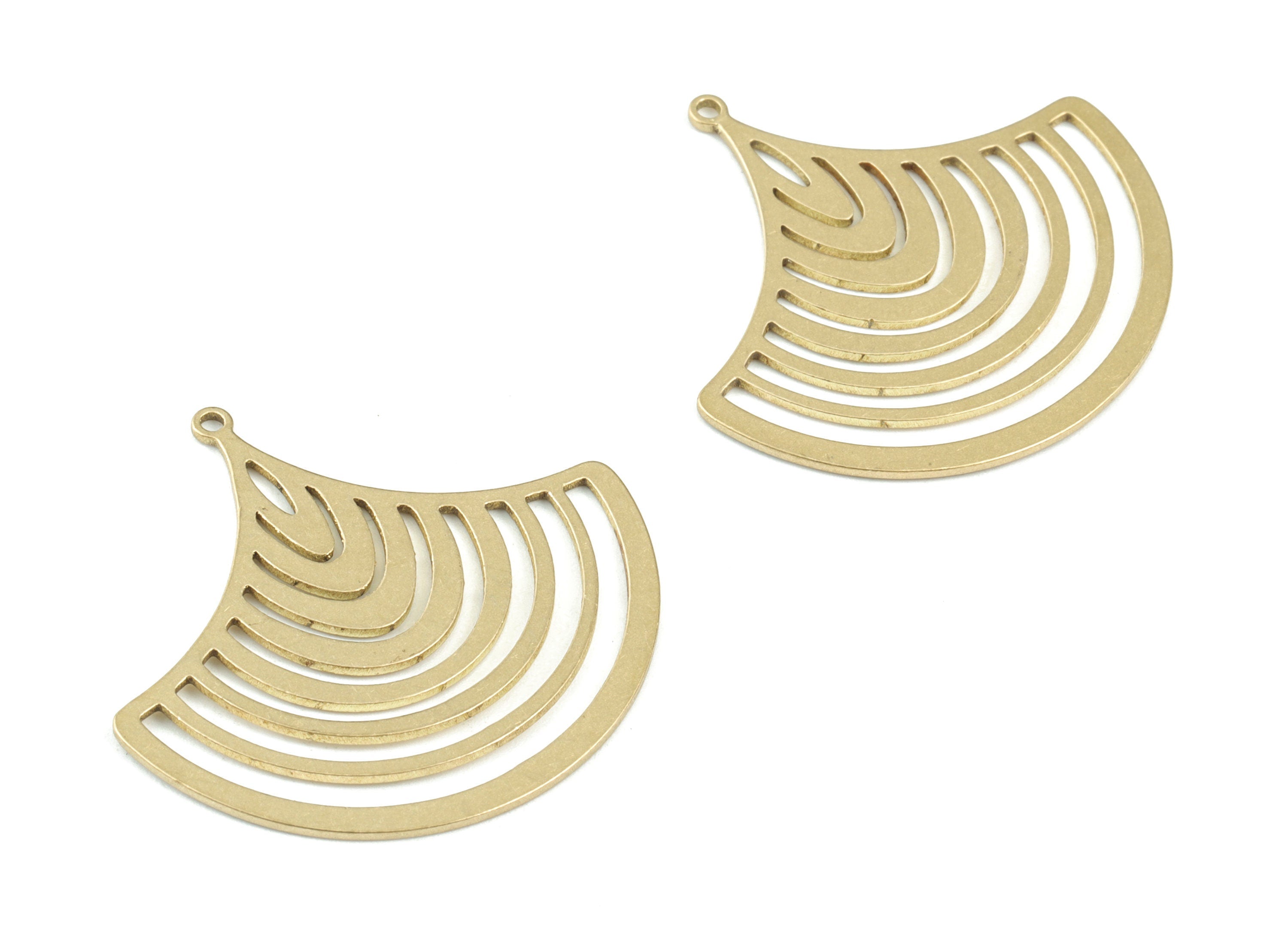 Brass Rainbow Earring Charms - Raw Brass Rainbow Charms - Earrings Finding - Jewelry Supplies - 34x32x0.9mm - PPM3480 - DOMEDBAZAAR