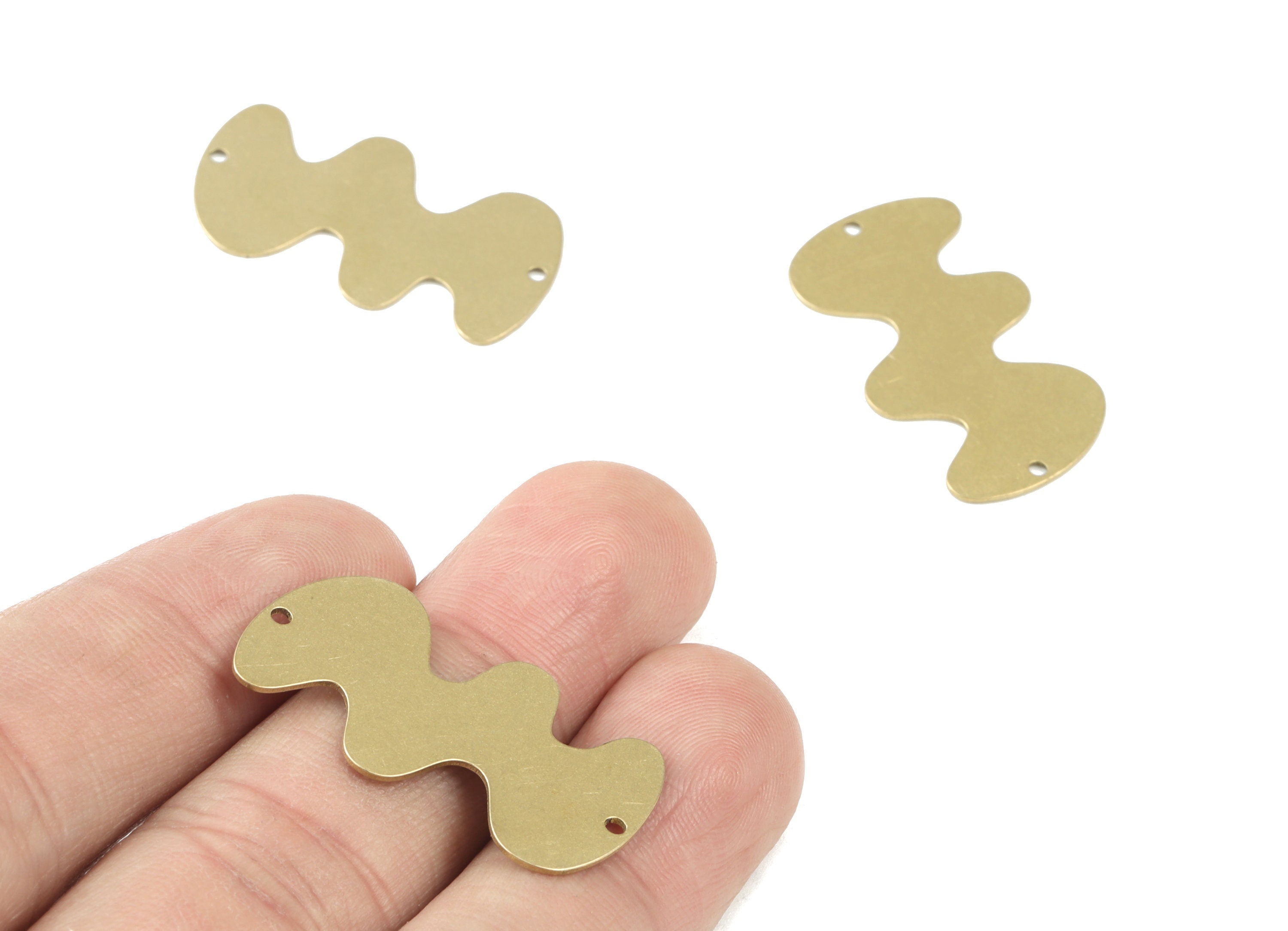 Cloud Earring Connector - Raw Brass Cloud Earring Charms - Jewelry Supplies - 30x16x0.6mm - PPM3510 - DOMEDBAZAAR