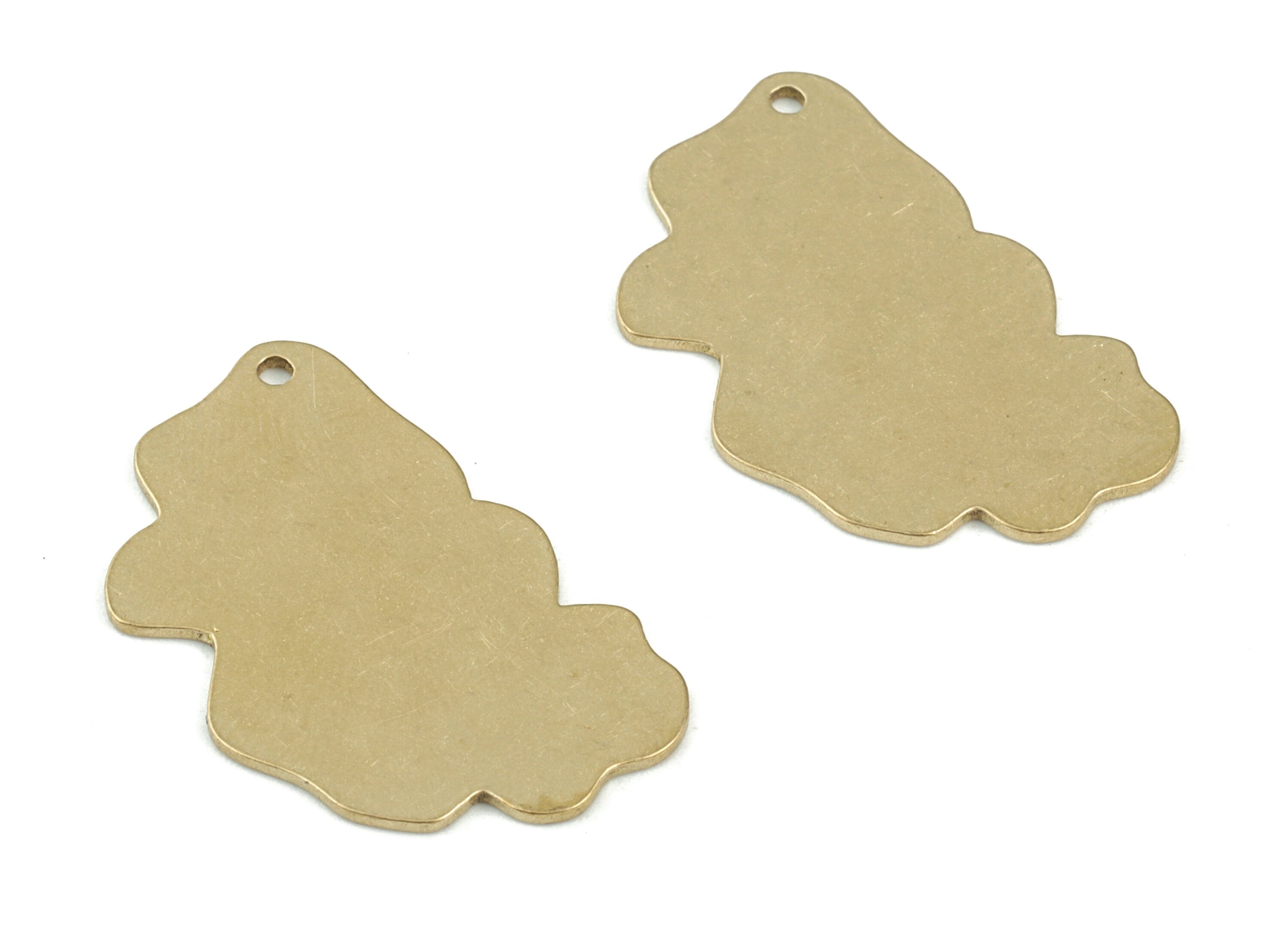 Personalized stamping blank - Brass Cloud Stamping Blank - Raw Brass Cloud Earring Charms - Jewelry Making Supplies - 25x16x0.8mm - PPM3460 - DOMEDBAZAAR