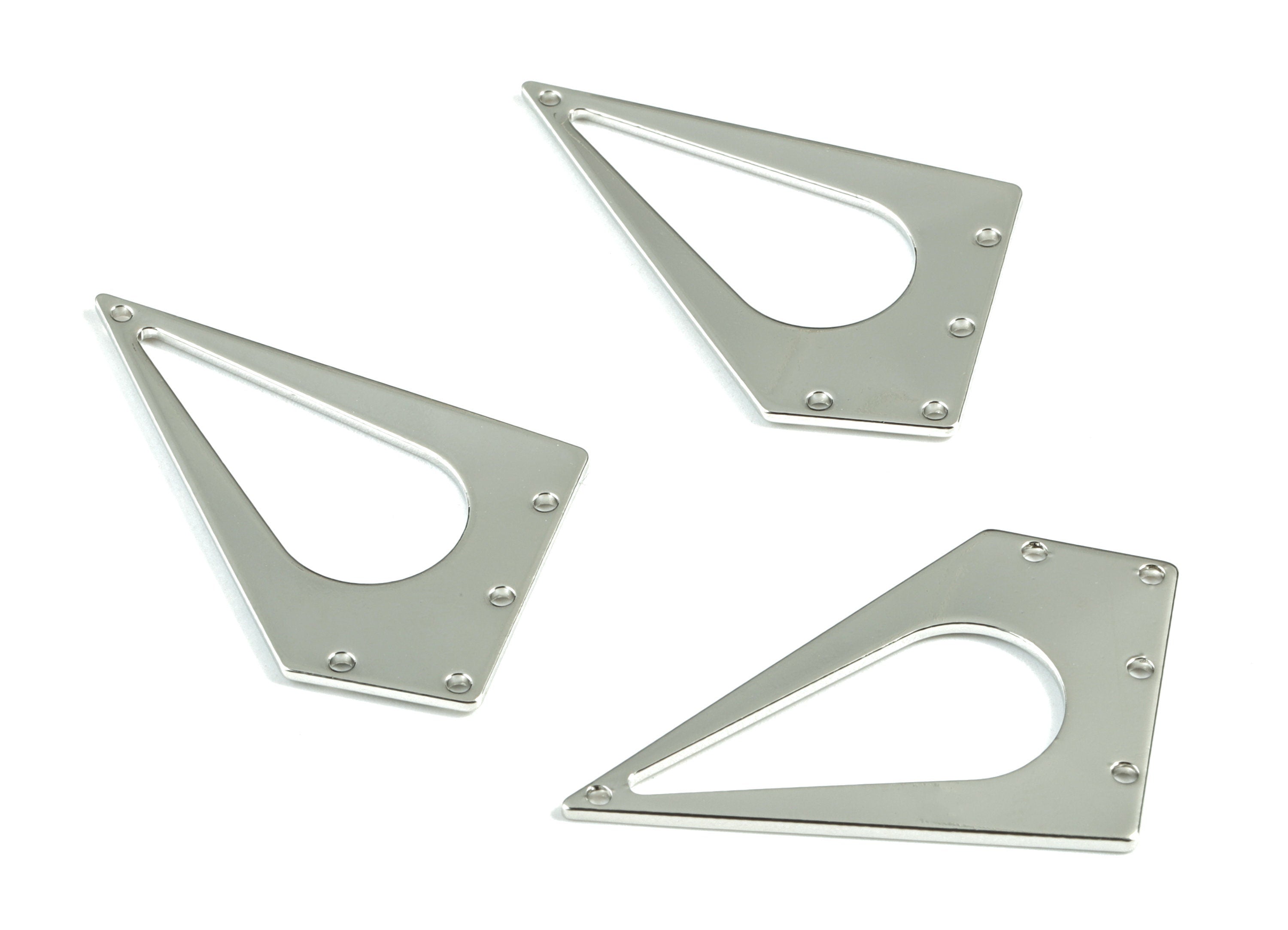 Silver Diamond Connector - Silver Tone Plated Brass Drop Earring Charms - Earring Findings - Jewelry Supplies - 41.39x23.84x1.18mm - PP2080S - DOMEDBAZAAR