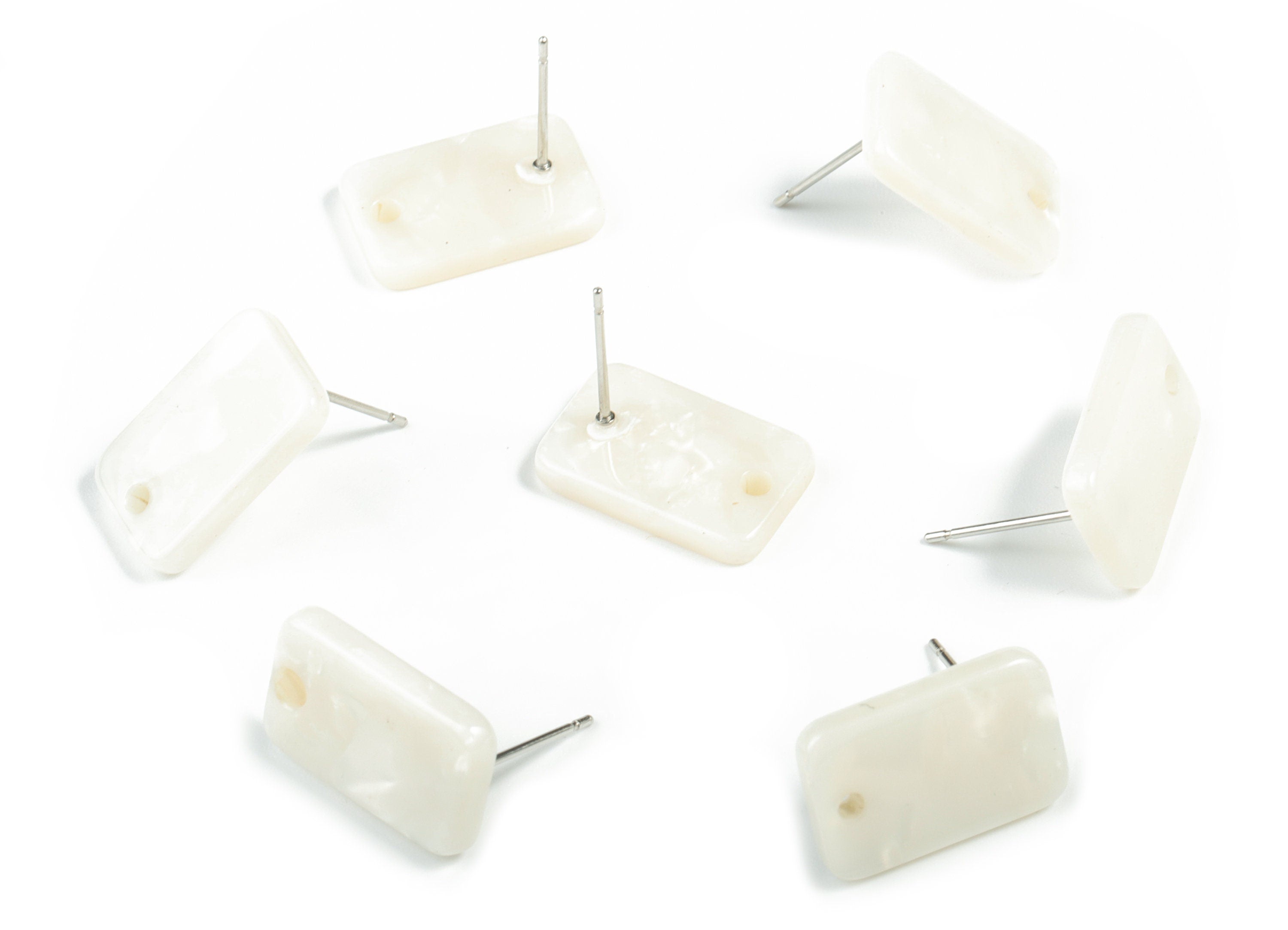Acetate Acrylic Earring Post Charms - Stud Earring Charms - Square Shaped Earrings - Color Code: A32 - 16.9x10.9x2.7mm - AC1579-A32 - DOMEDBAZAAR