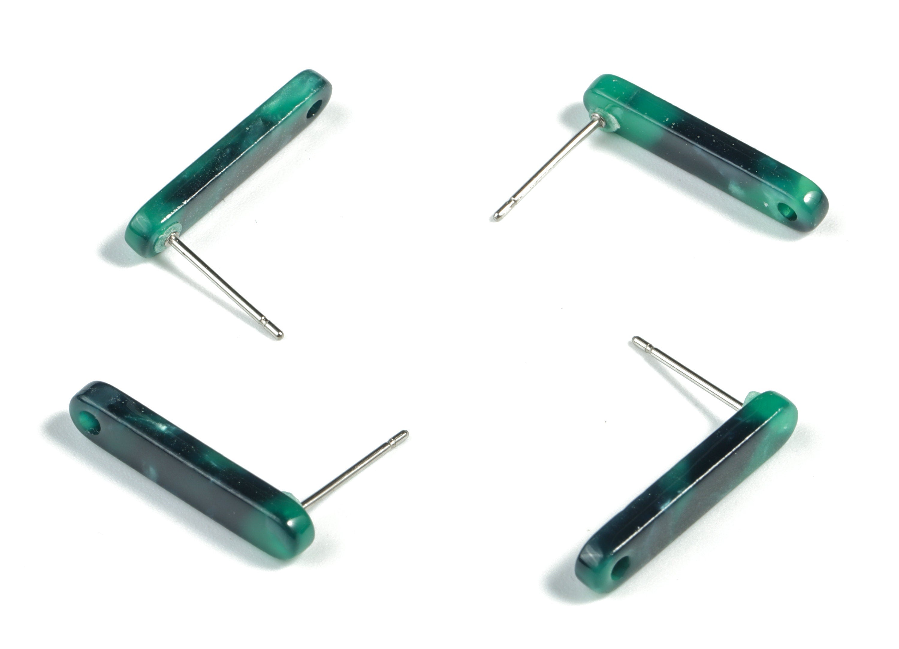 Acetate Stick Earring Post - Stick Earring Stud - Earring Post - Jewelry Supplies - Color Code: A13 - 20.6x4.27x2.6mm - AC1577-A13 - DOMEDBAZAAR