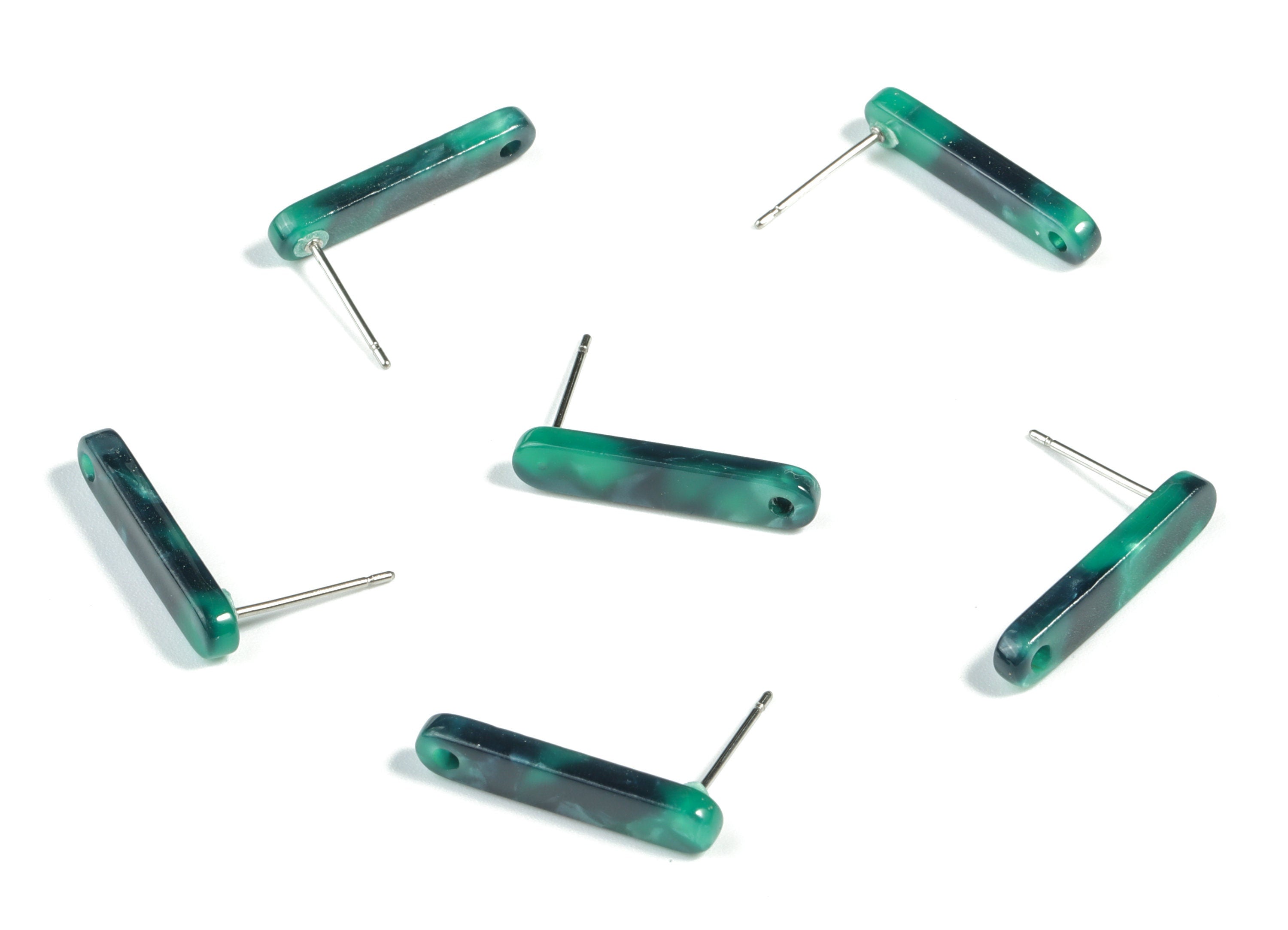 Acetate Stick Earring Post - Stick Earring Stud - Earring Post - Jewelry Supplies - Color Code: A13 - 20.6x4.27x2.6mm - AC1577-A13 - DOMEDBAZAAR