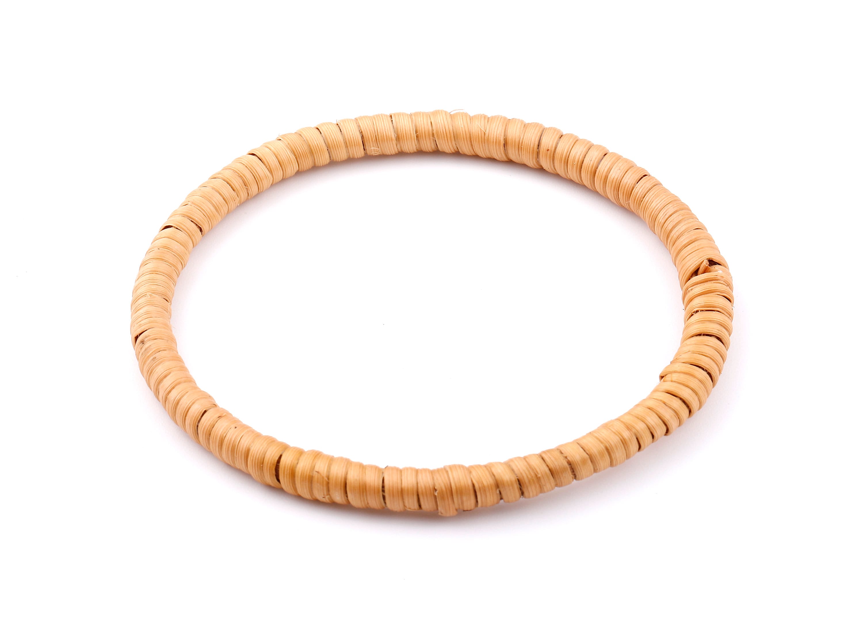 Handwoven Circle Rattan Bracelet - Circle Rattan Bracelet - Wooden Straw Bangle  - Jewellery Handmade - 82.05x5.55mm - RT1312 - DOMEDBAZAAR