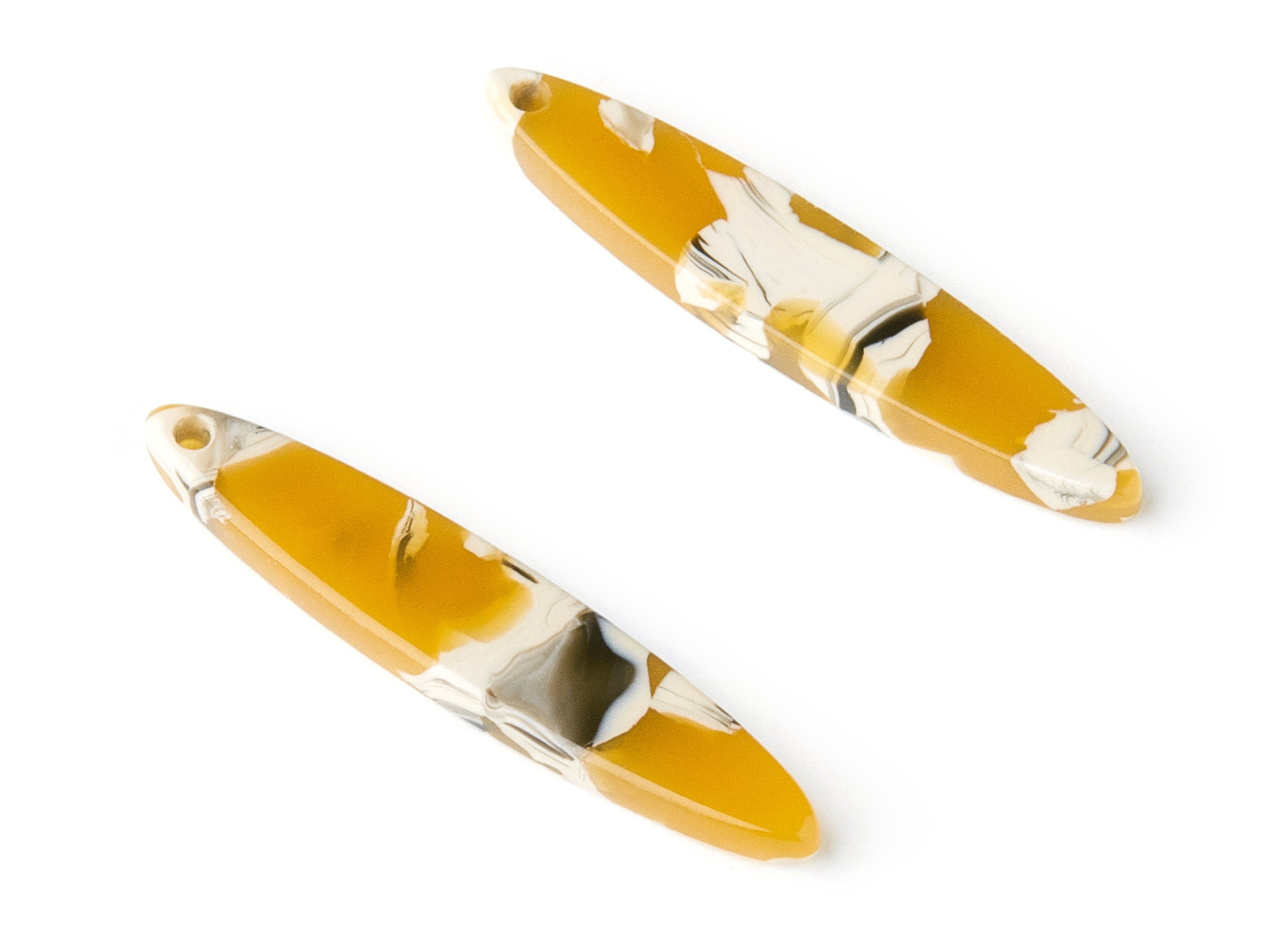 Acetate Acrylic Earring Charm - Tortoise Shell Earrings - Bar Pendant - Jewelry Supplies - Color CodeA14 - 35.43x6.95x2.59mm - AC1399F - DOMEDBAZAAR