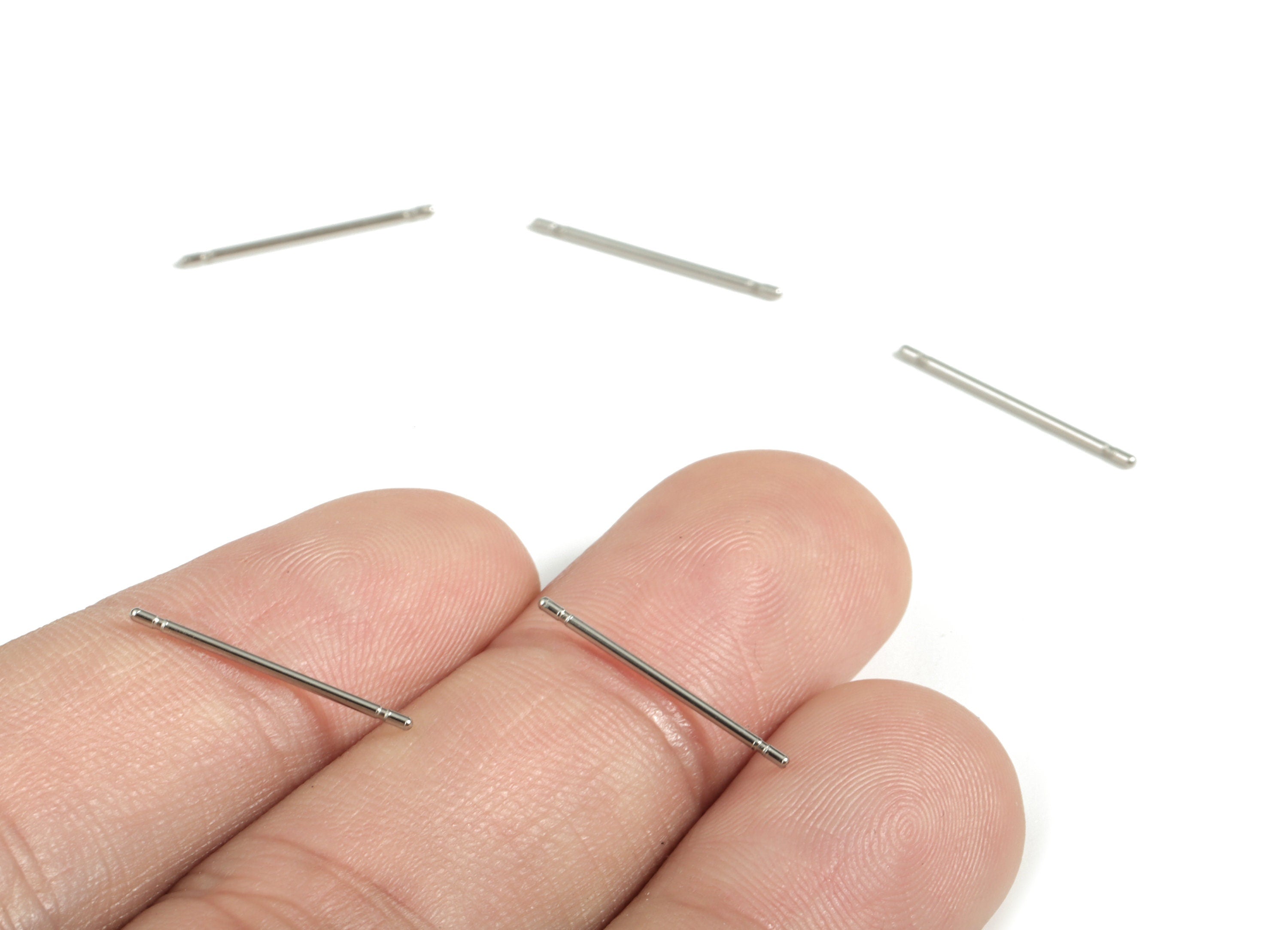 0.8*17 Earring Stud Posts  - Surgical Grade Stainless Steel Earring Posts - Jewelry Supplies - 16.99x0.81mm - SS1159 - DOMEDBAZAAR