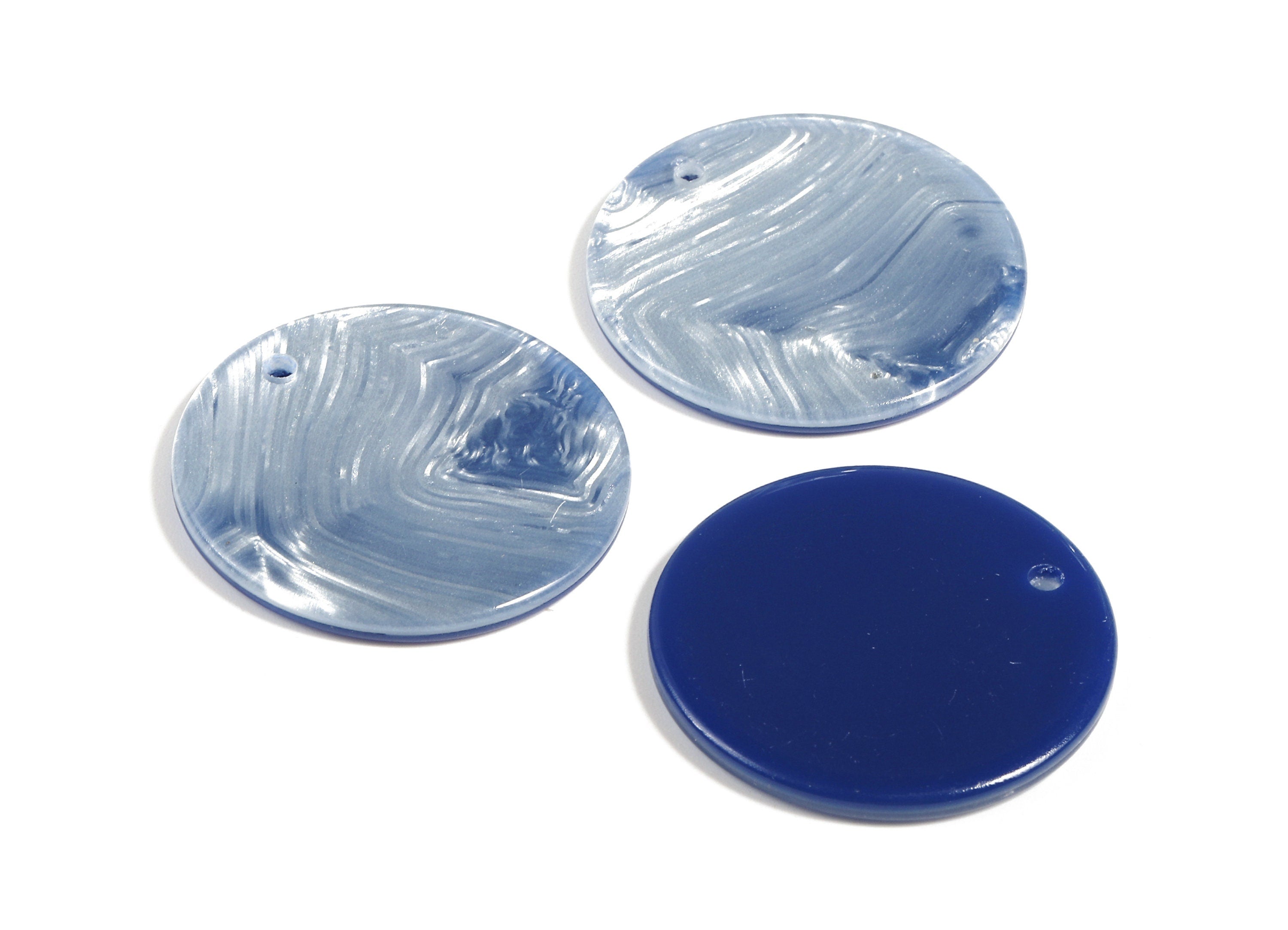 Acetate Round Charms - Round Earring and Pendant - Earring Findings - Jewelry Supplys - Color Code: A385 - 35x35x2.11mm - AC1315-A385 - DOMEDBAZAAR
