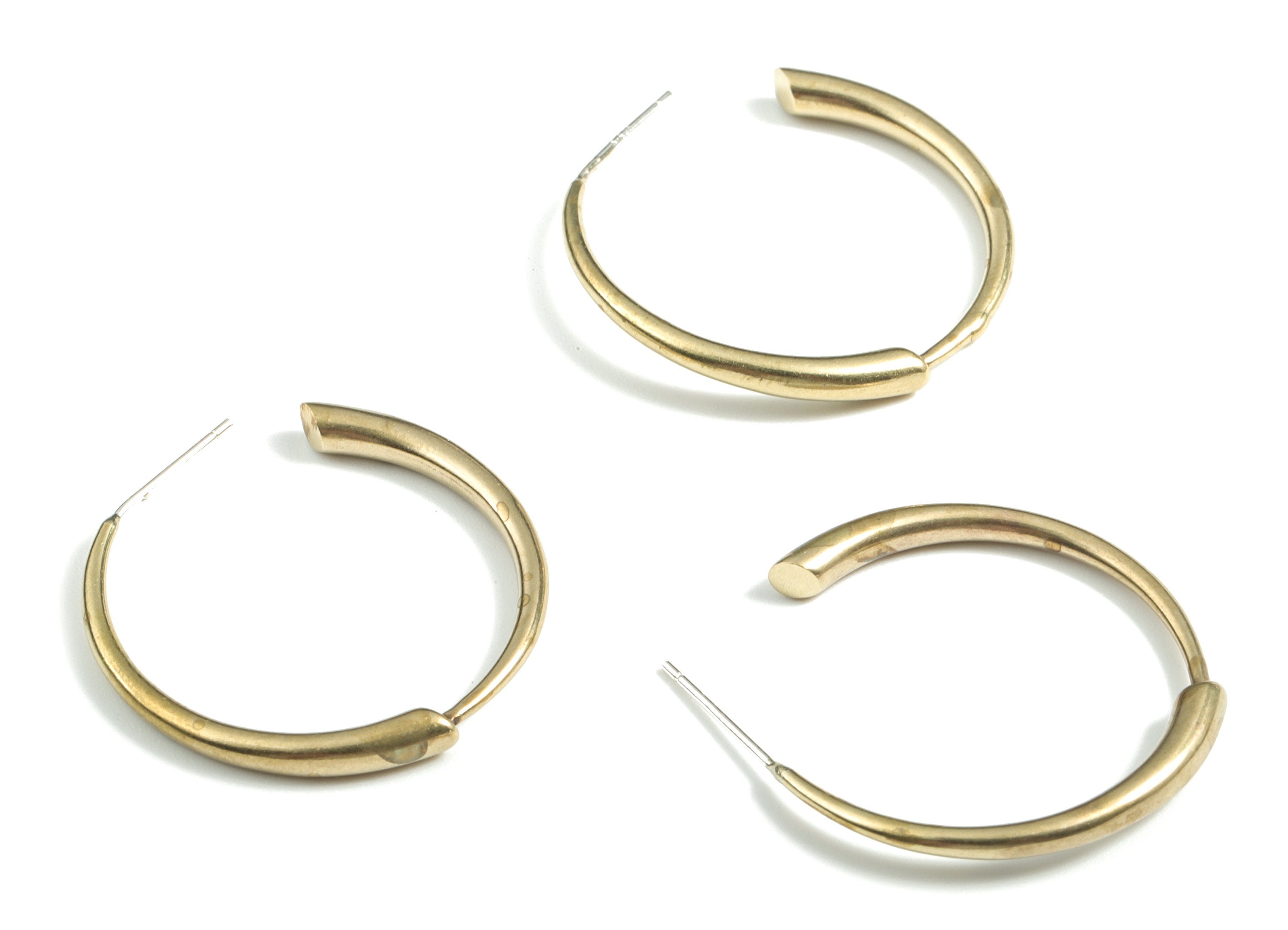 Brass C Earring Stud - Brass C Earring Post - S925 Silver Stud - Earring Post - Jewelry Supplies - 28.93x3.02x3.05mm - PP2997 - DOMEDBAZAAR