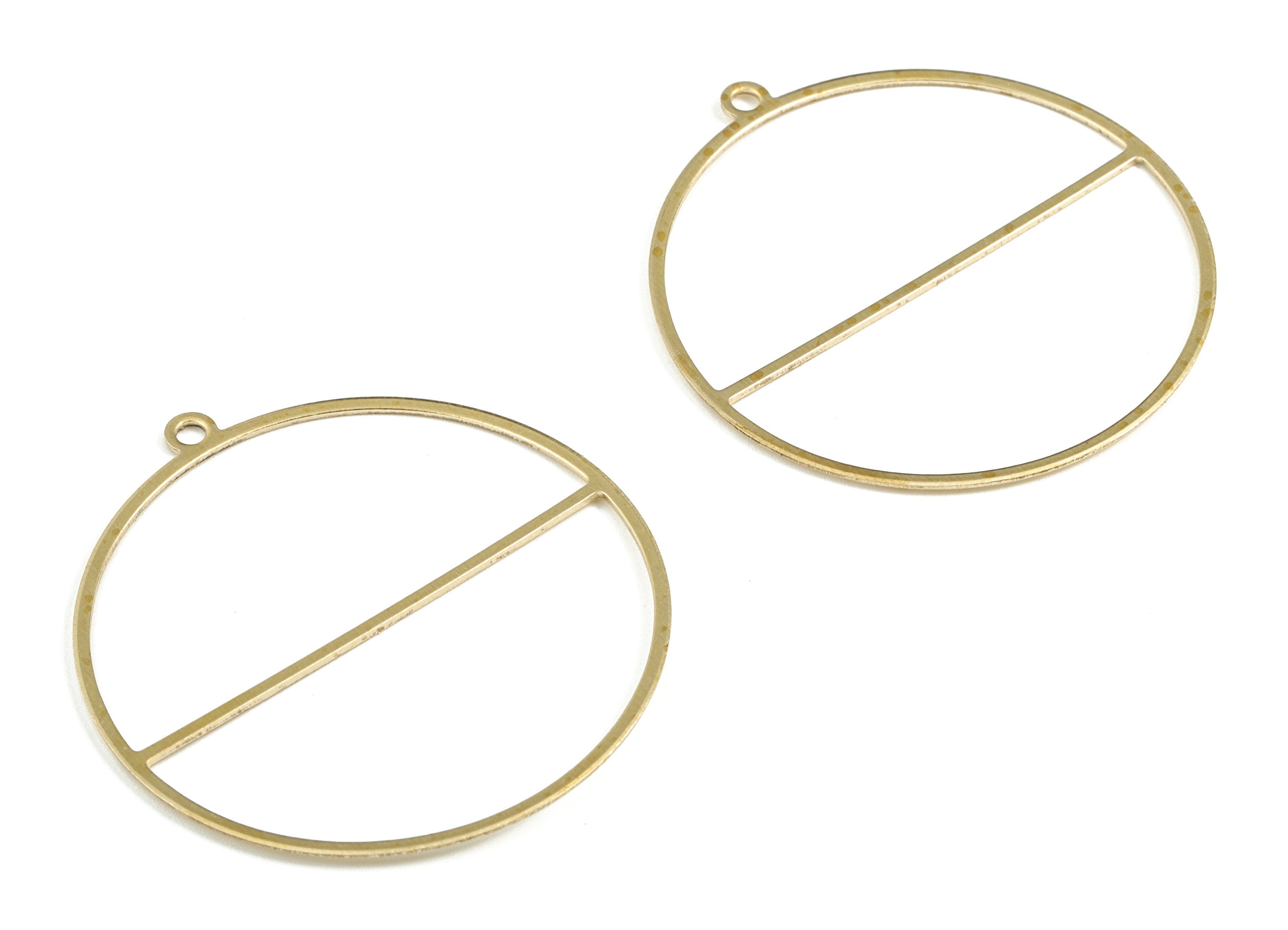BRASS EARRINGS Finding, Raw Brass Circle Earrings, Jewelry Making Round Earrings, Pendant DIY Jewelry Supplies, 40.88 X 38.13 X 0.59 PP3618 - DOMEDBAZAAR