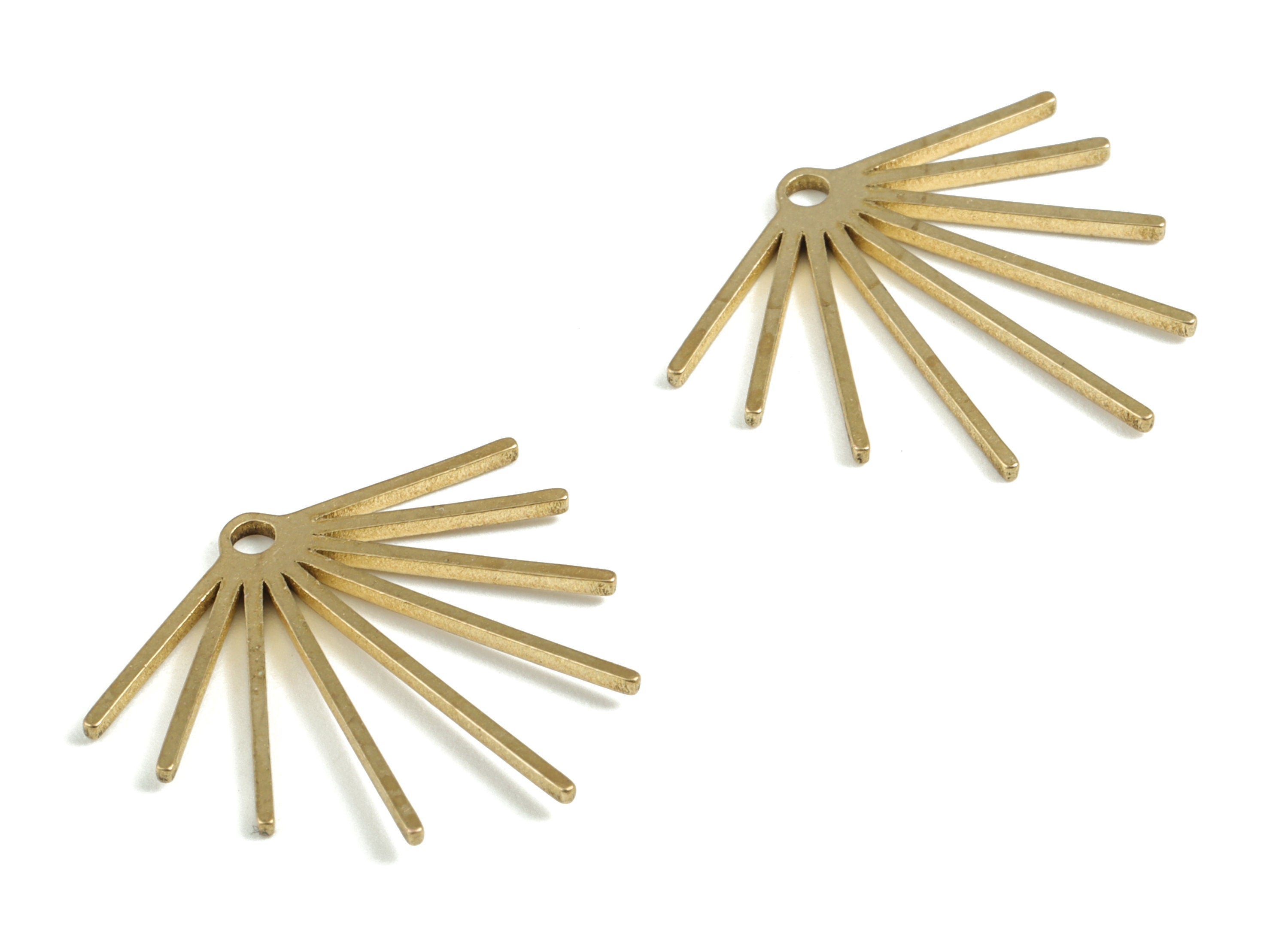 Brass Fringe Earring Charms - Raw Brass Fringe Pendant - Earring Findings - Jewelry Supplies - 23.16x21.05x0.96mm - PP3693 - DOMEDBAZAAR