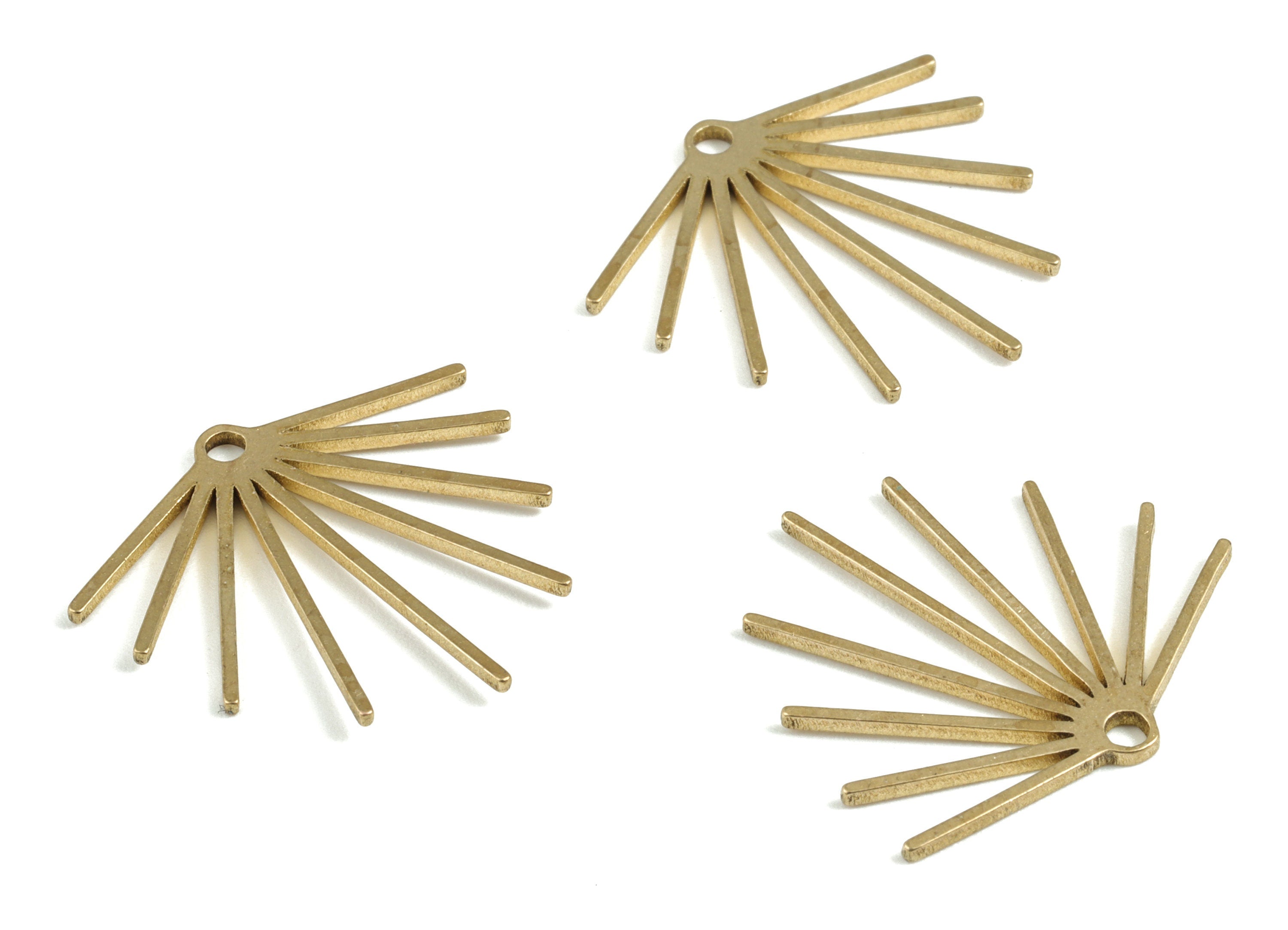 Brass Fringe Earring Charms - Raw Brass Fringe Pendant - Earring Findings - Jewelry Supplies - 23.16x21.05x0.96mm - PP3693 - DOMEDBAZAAR