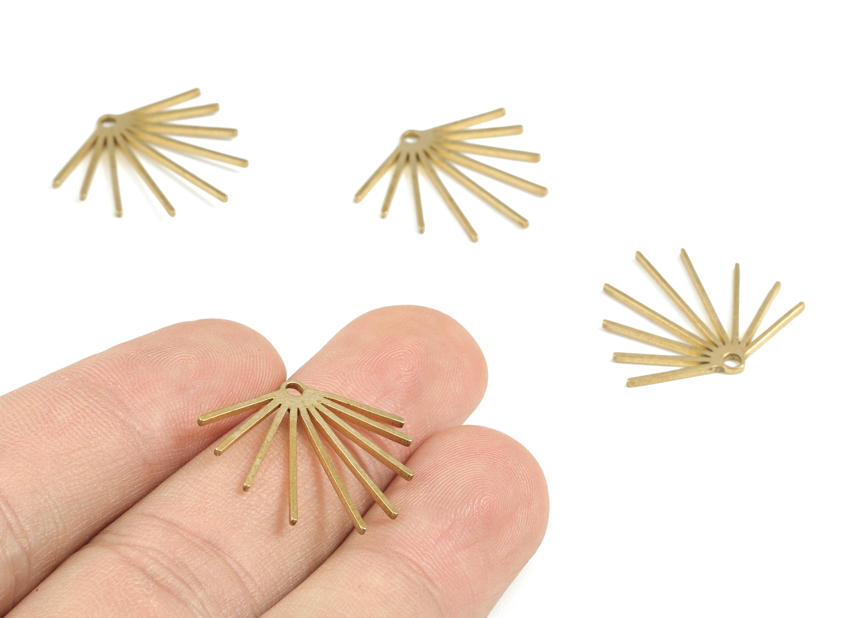 Brass Fringe Earring Charms - Raw Brass Fringe Pendant - Earring Findings - Jewelry Supplies - 23.16x21.05x0.96mm - PP3693 - DOMEDBAZAAR