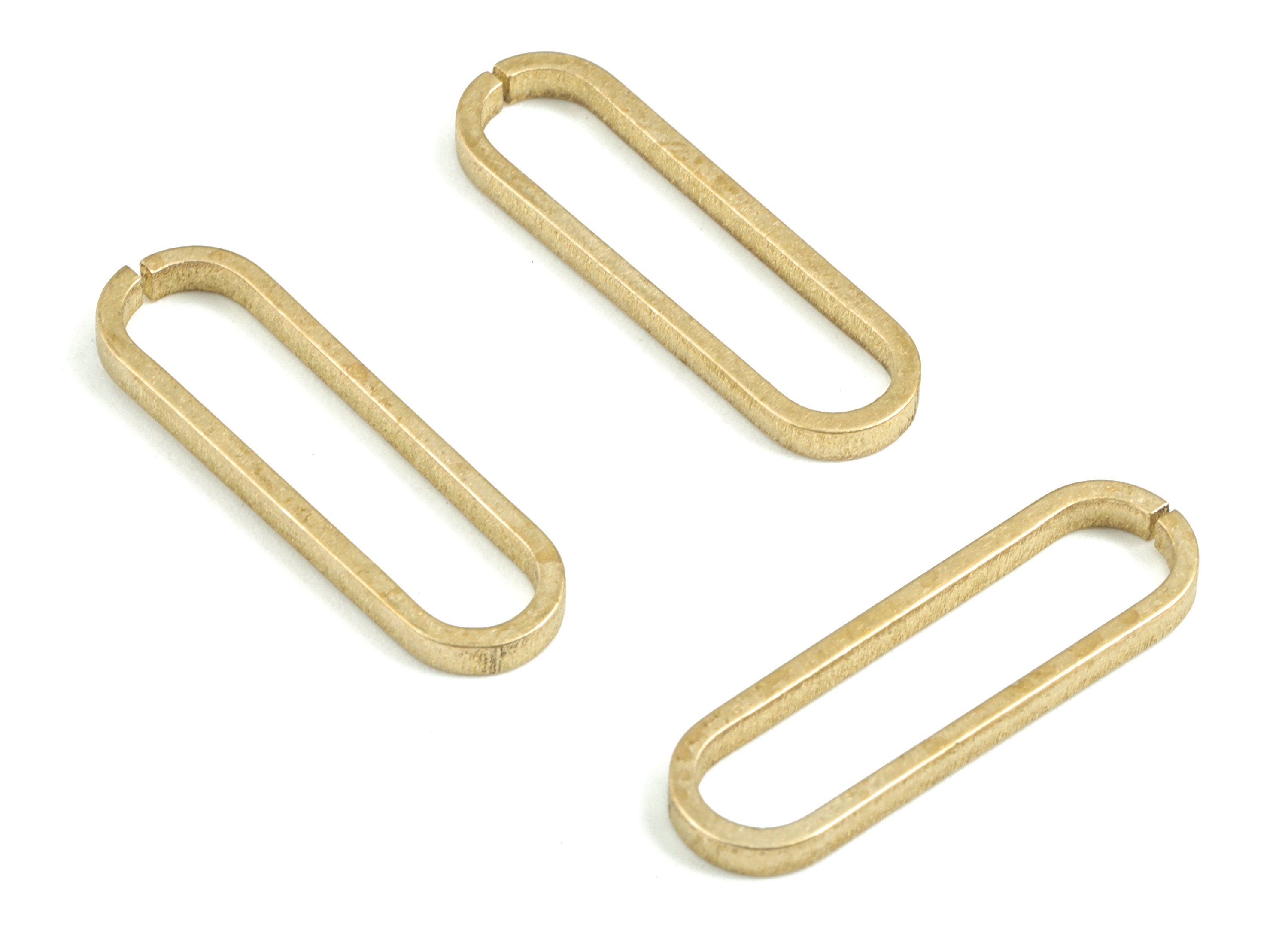 Brass Parrot Claps - Push Gate Snap Open Hook Ring Hinge Key Carabiner Raw Brass Lobster Claw Claps - Jewellery Supplies - 27x8x2mm - PP3697 - DOMEDBAZAAR