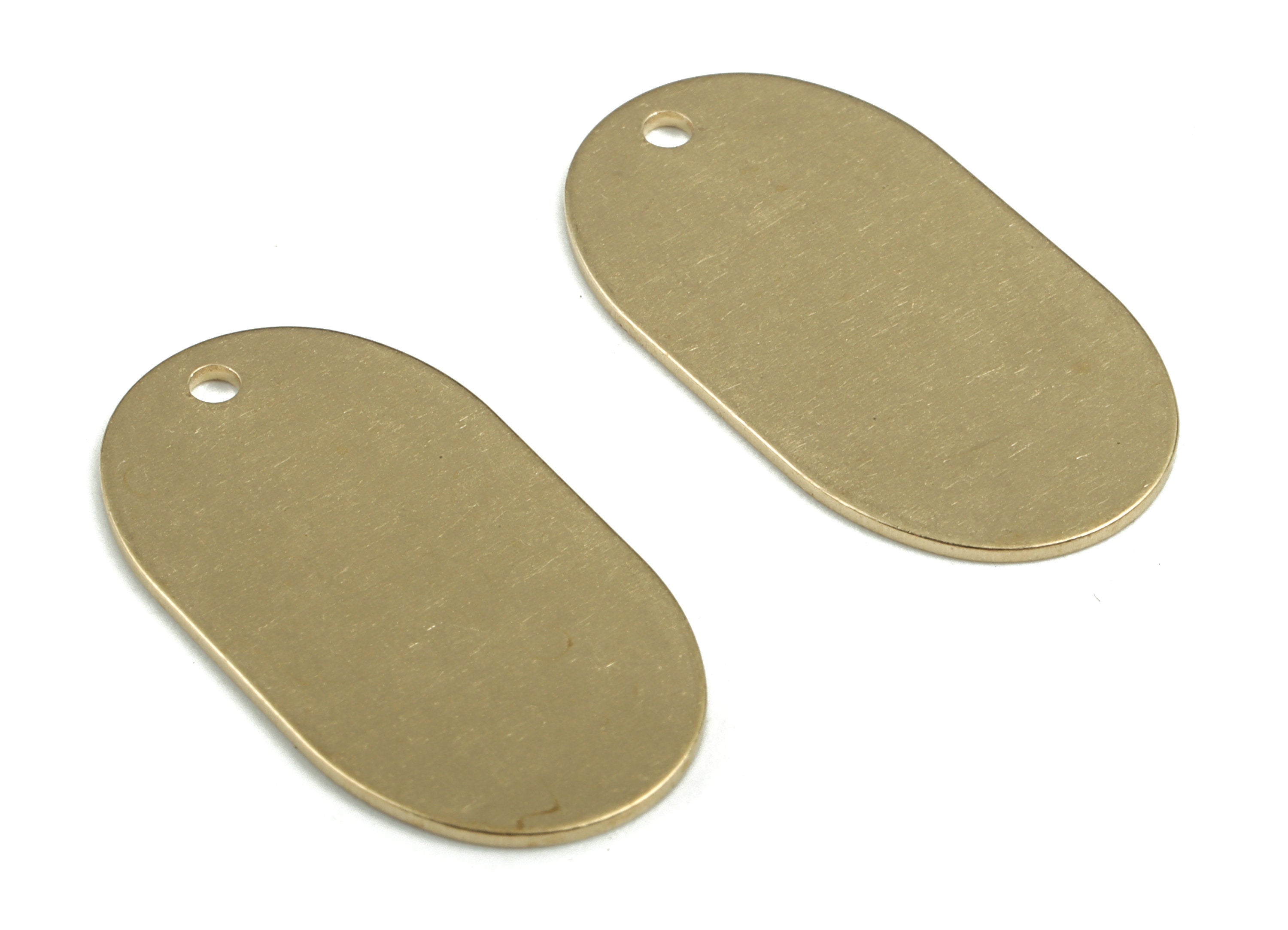 Personalized stamping blank - Brass Oval Earring Charms - Raw Brass Oval Pendant - Earring Findings  - 26.99x14.62x0.8mm - PP3681 - DOMEDBAZAAR